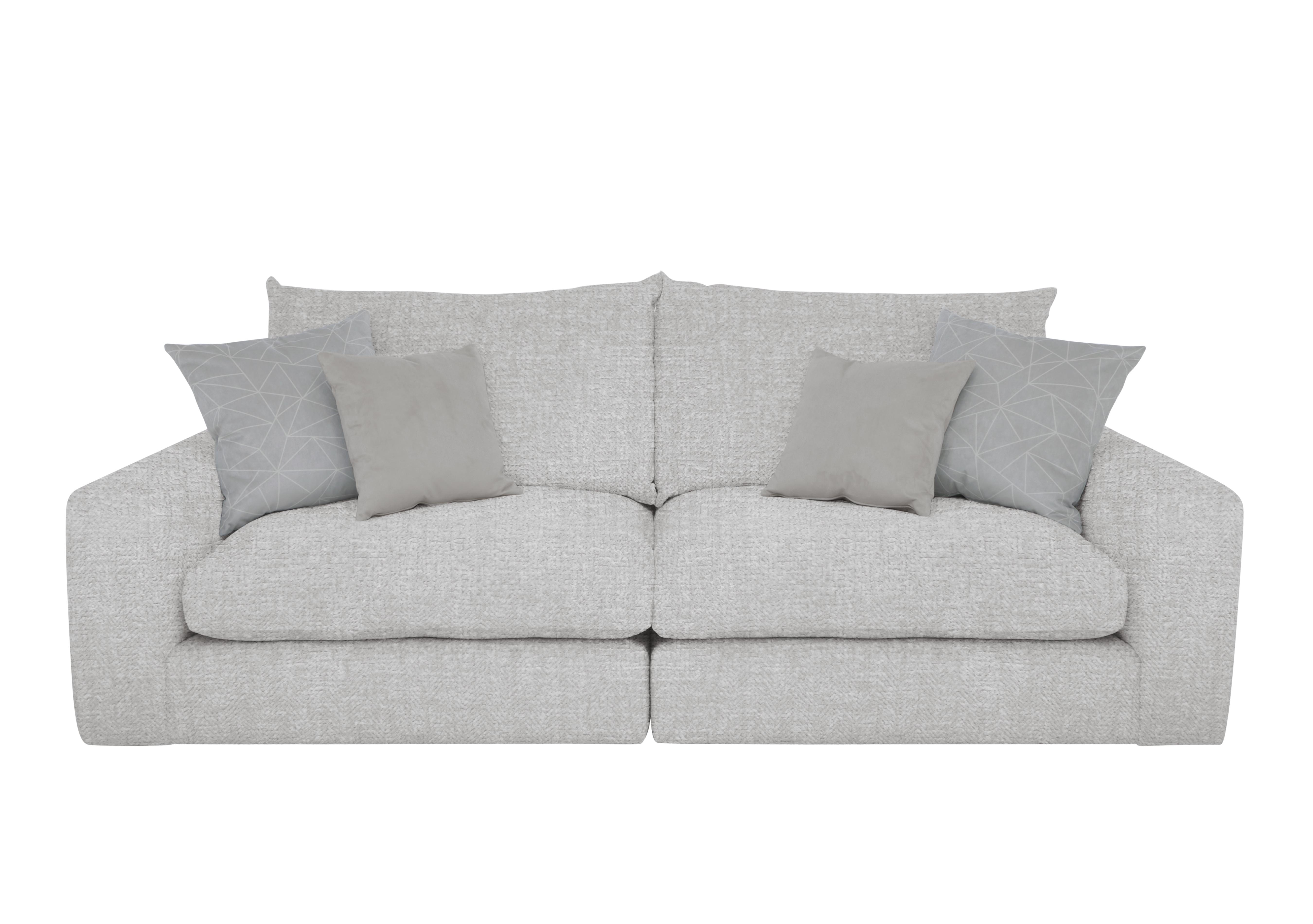 Pandora 4 Seater Split Frame Sofa in Plain Silver on Furniture Village
