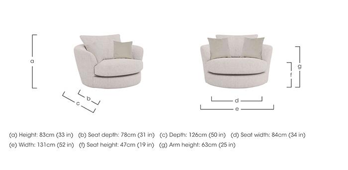 Pandora Large Swivel Chair in  on Furniture Village