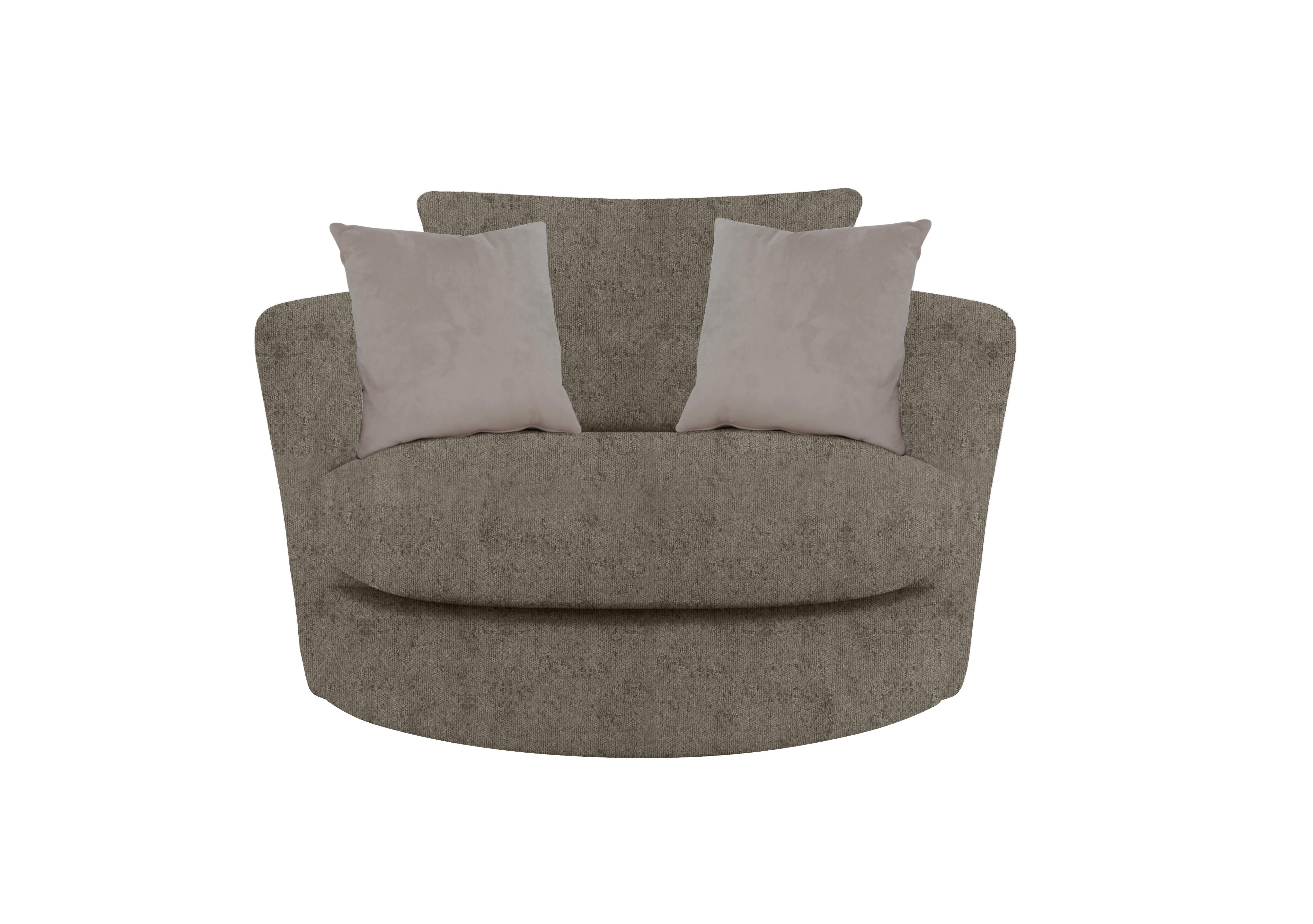 Pandora Large Swivel Chair in Denby Mink on Furniture Village