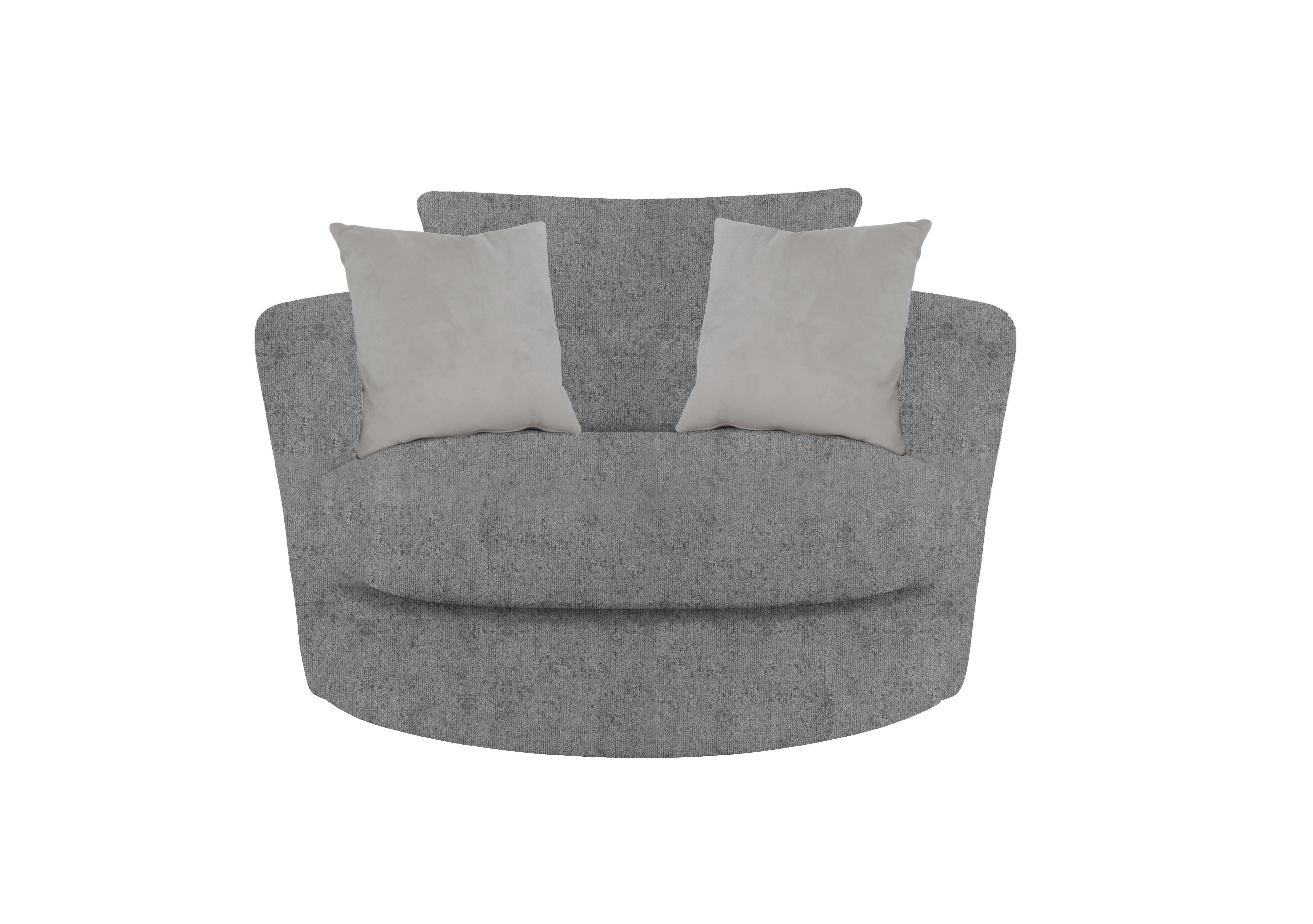 Pandora Large Swivel Chair in Denby Silver on Furniture Village