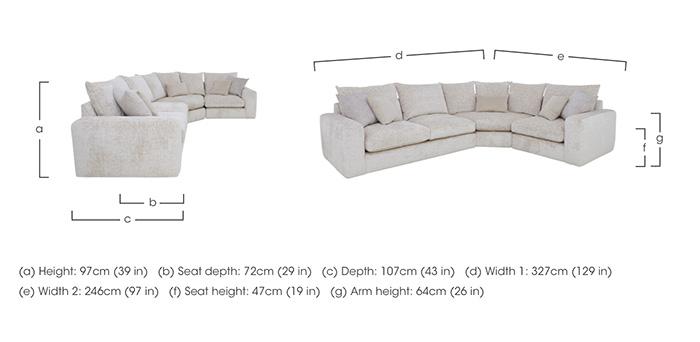 Pandora Small Corner Sofa in  on Furniture Village