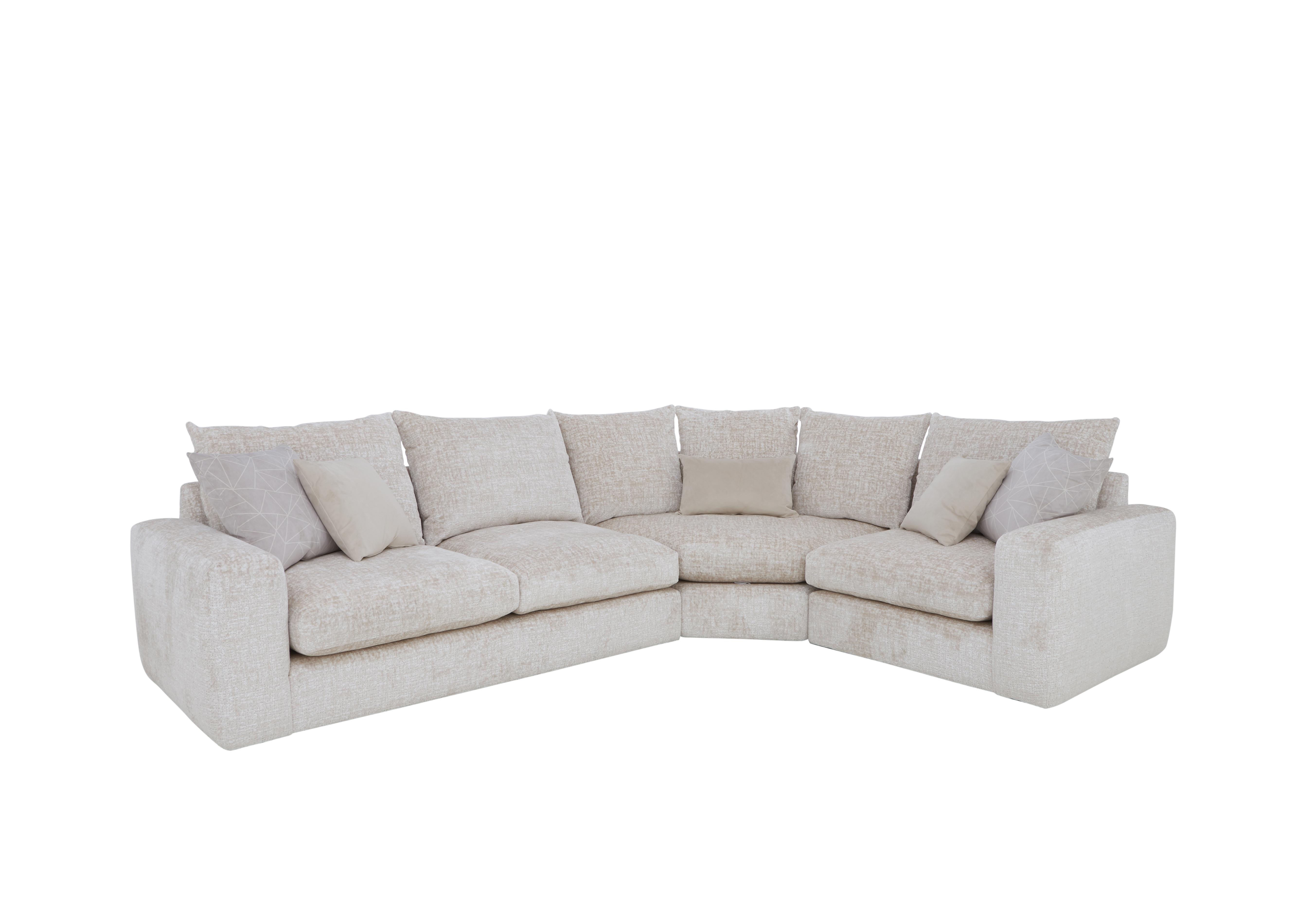 Boutique Pandora Small Corner Sofa in Plain Ivory on Furniture Village