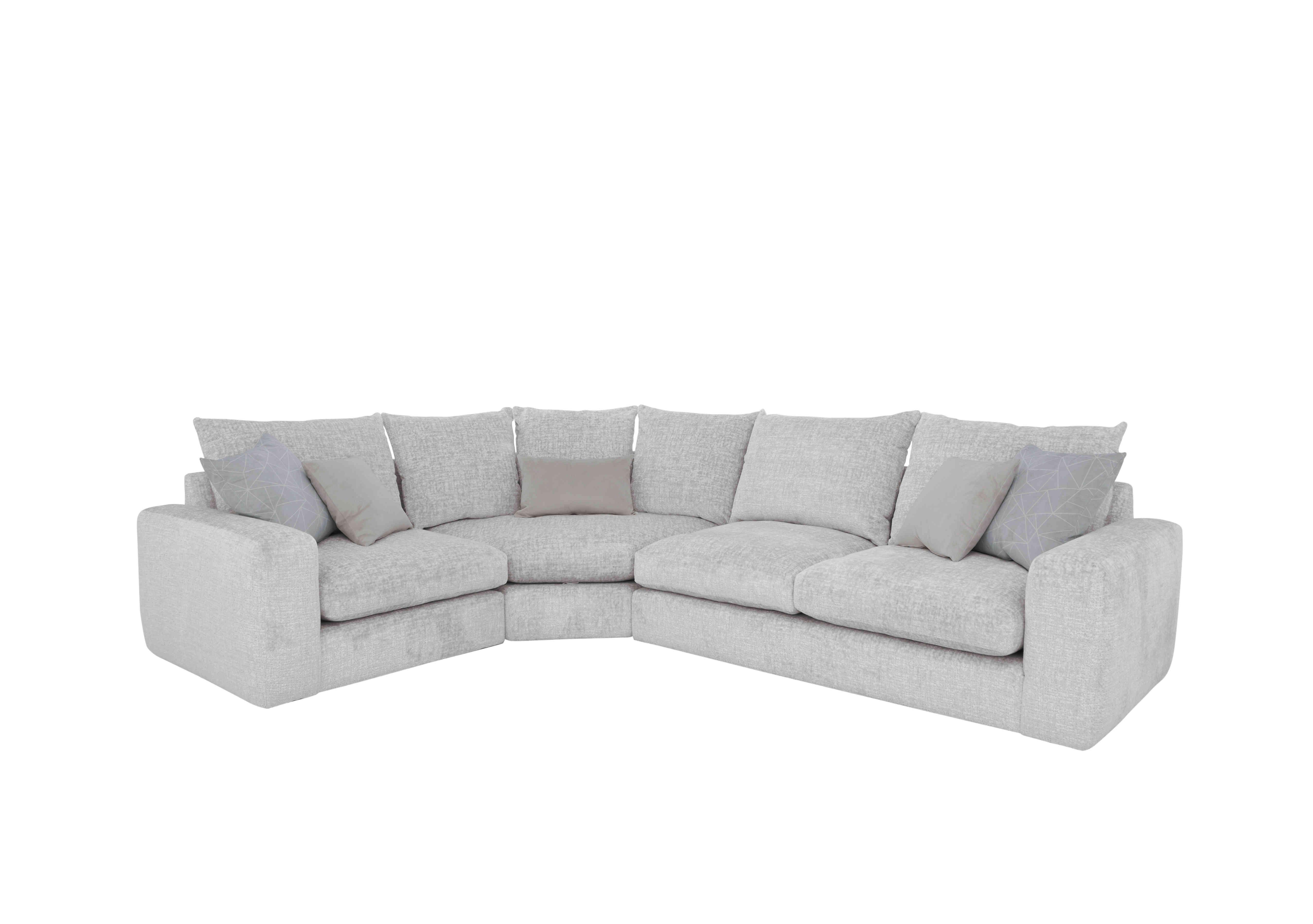 Pandora Small Corner Sofa in Plain Silver on Furniture Village