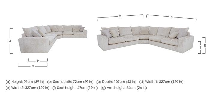 Pandora Large Corner Sofa in  on Furniture Village