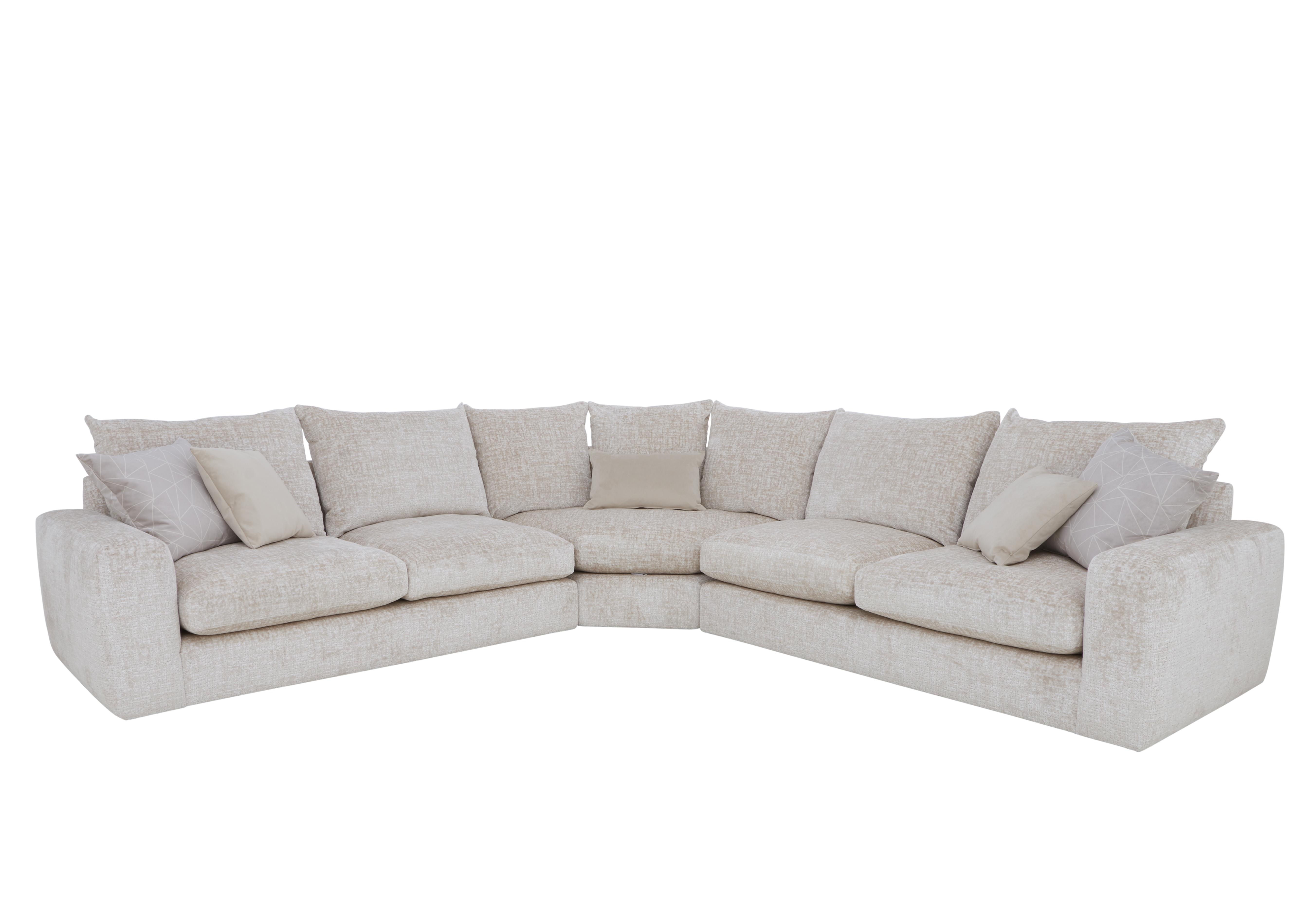 Boutique Pandora Large Corner Sofa in Plain Ivory on Furniture Village