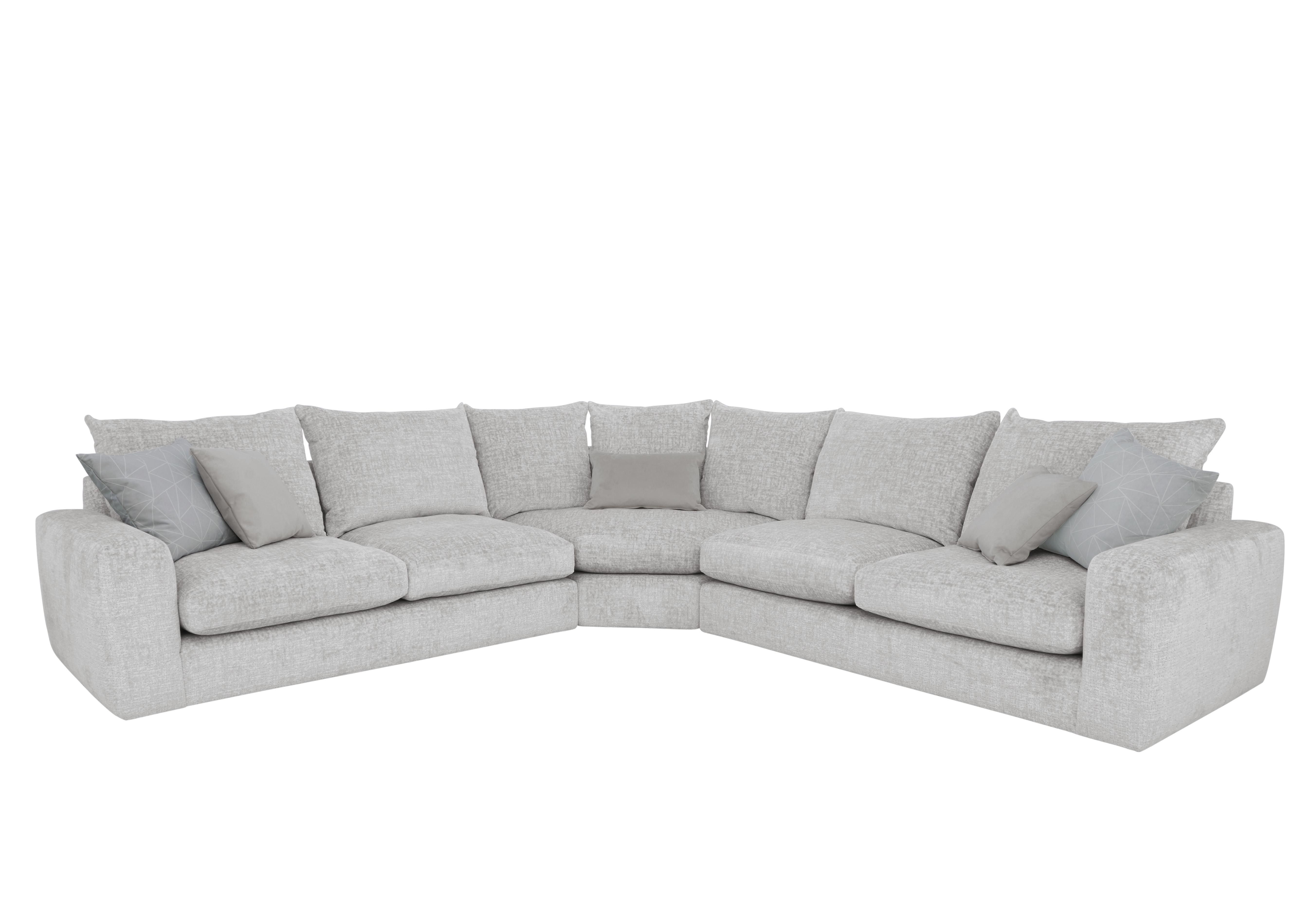 Pandora Large Corner Sofa in Plain Silver on Furniture Village