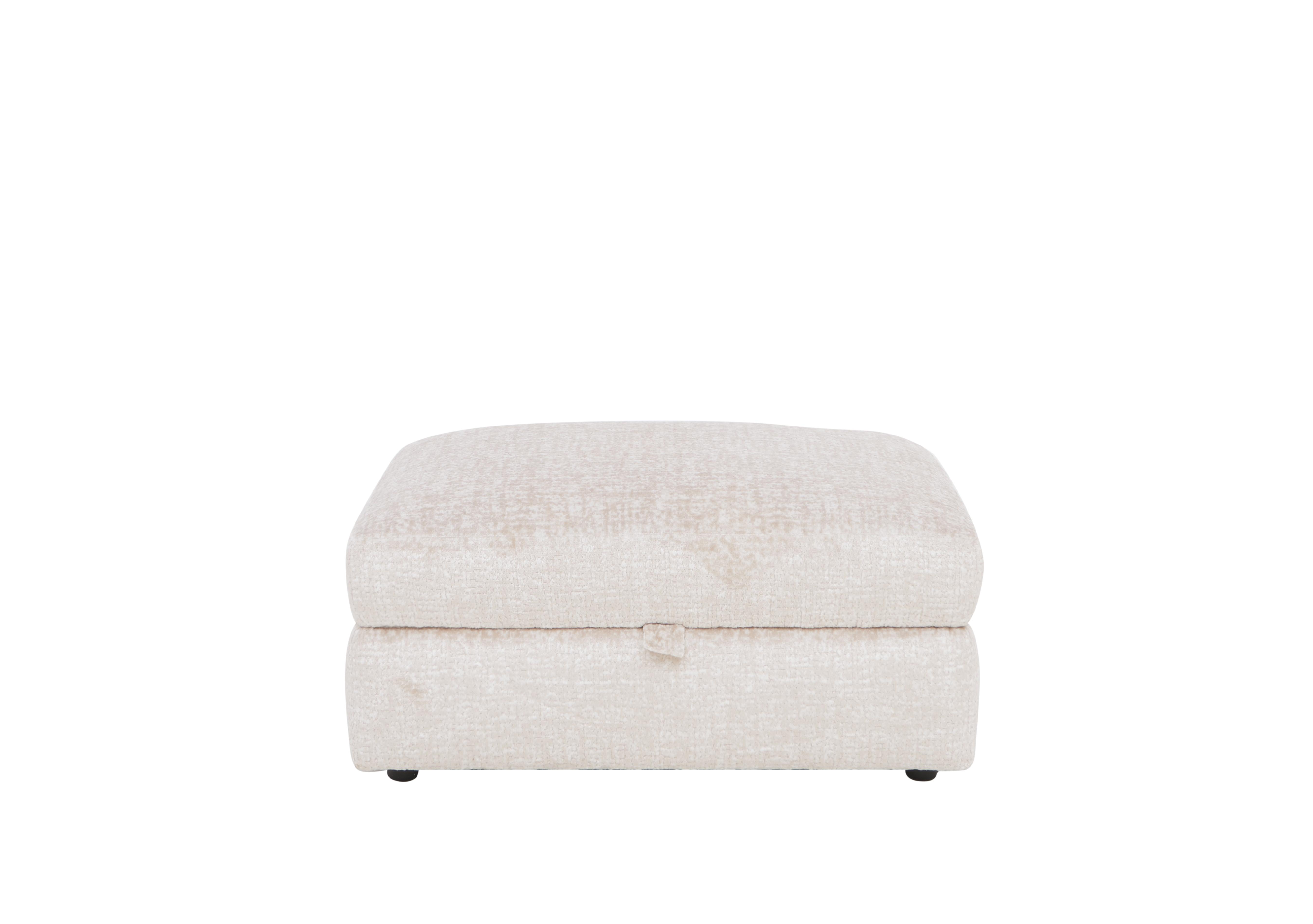 Pandora Large Storage Footstool in Plain Ivory on Furniture Village