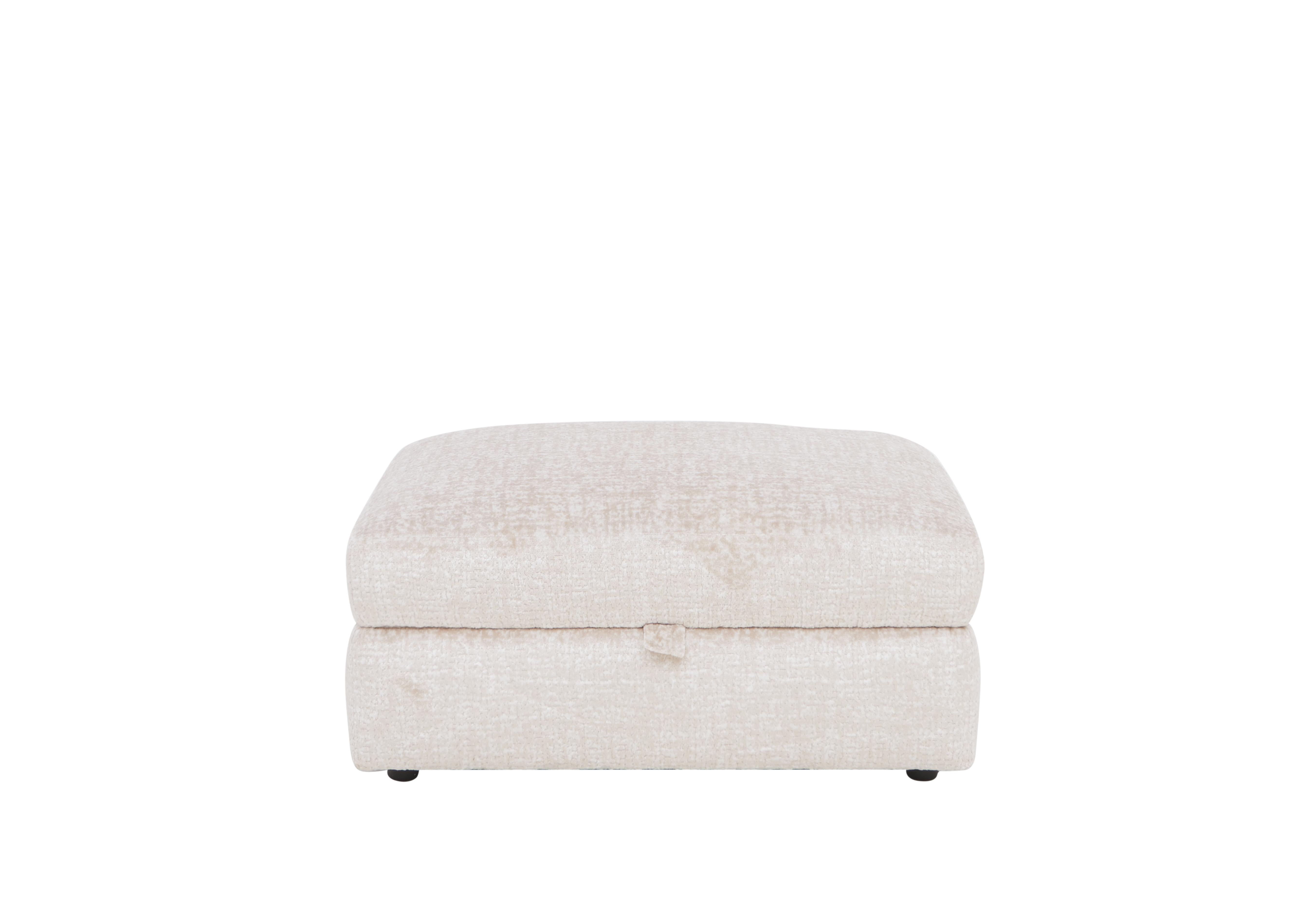 Boutique Pandora Large Storage Footstool in Plain Ivory on Furniture Village