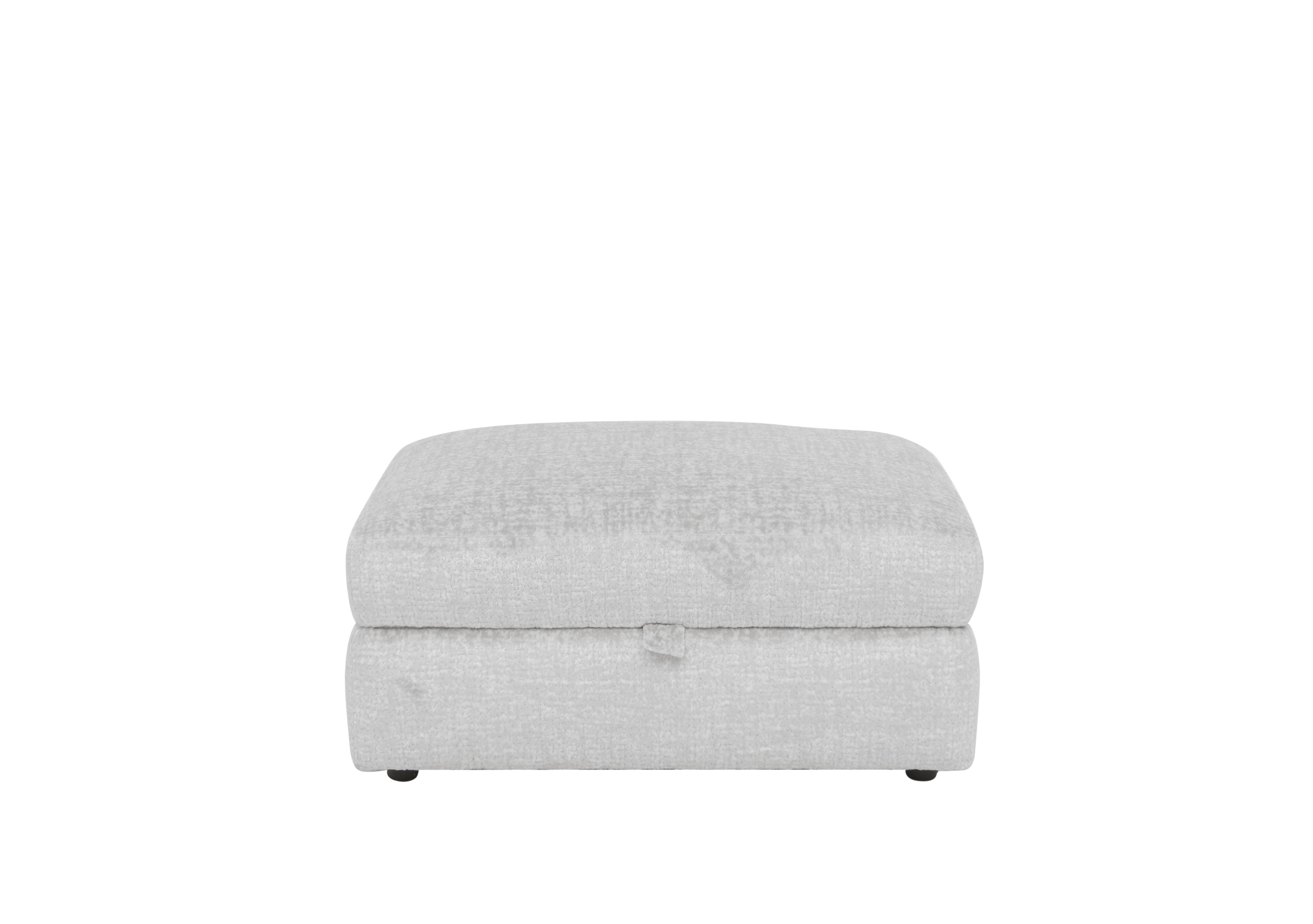 Pandora Large Storage Footstool in Plain Silver on Furniture Village