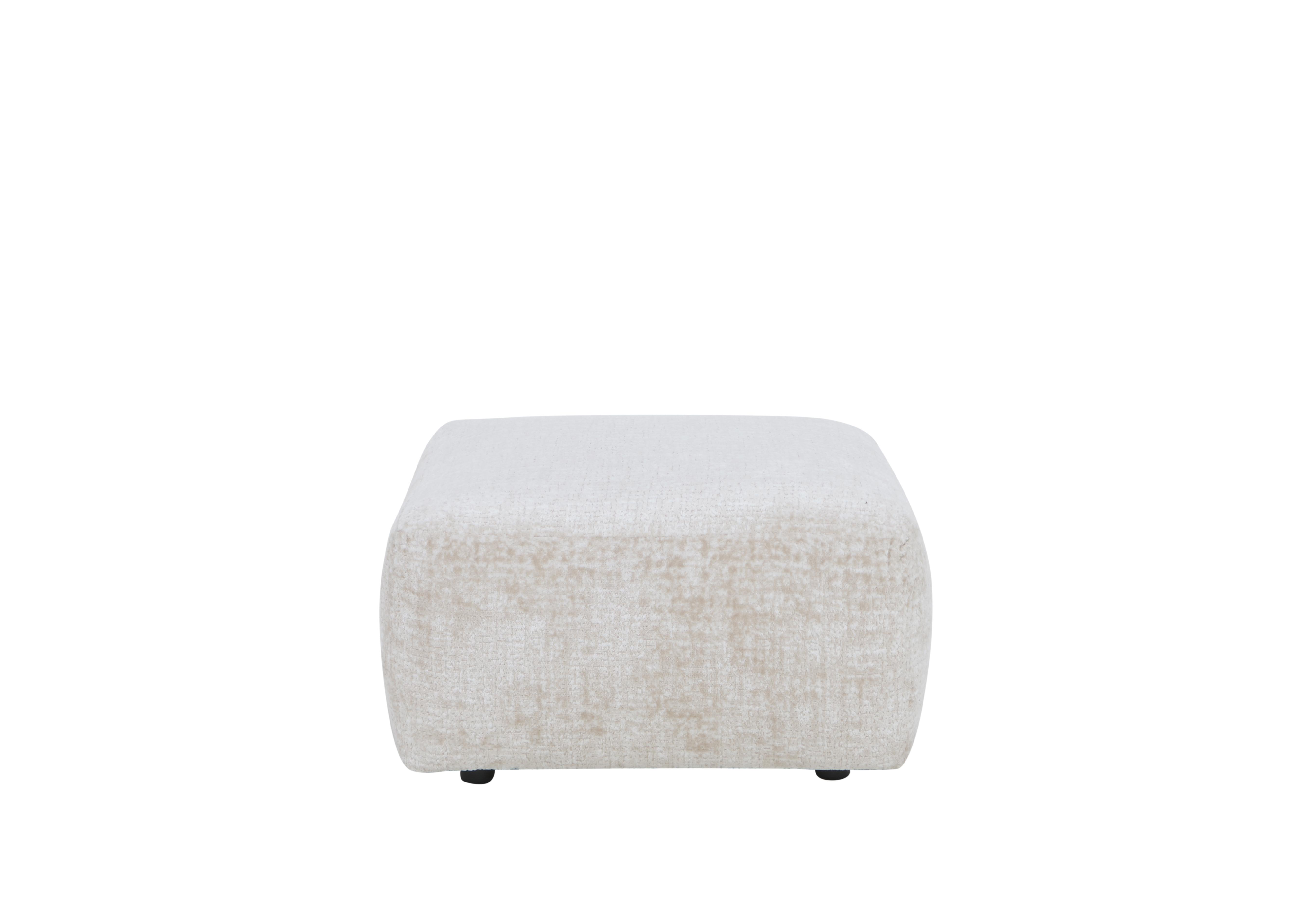 Pandora Medium Footstool in Plain Ivory on Furniture Village