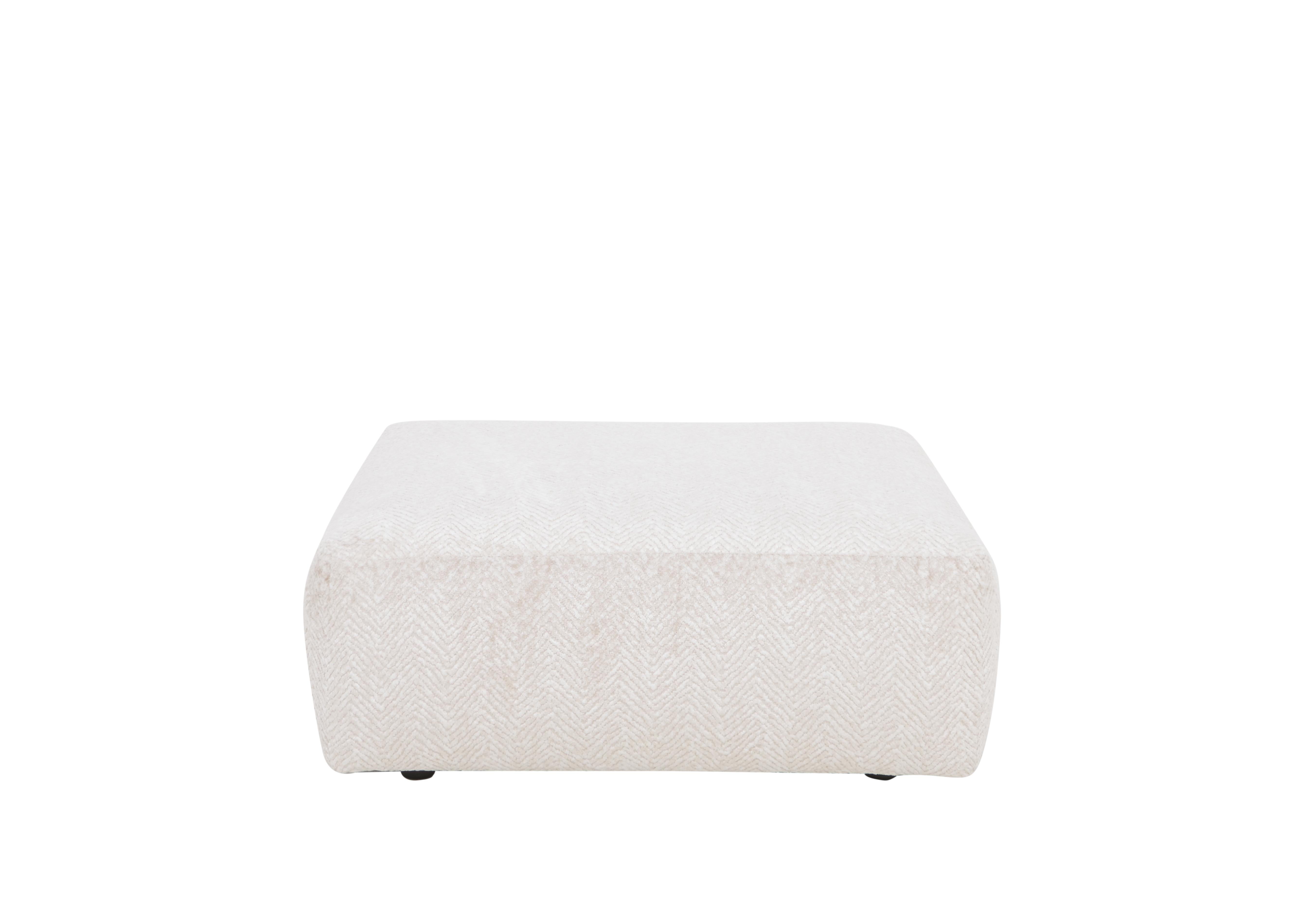 Large Footstool in Chevron Ivory on Furniture Village