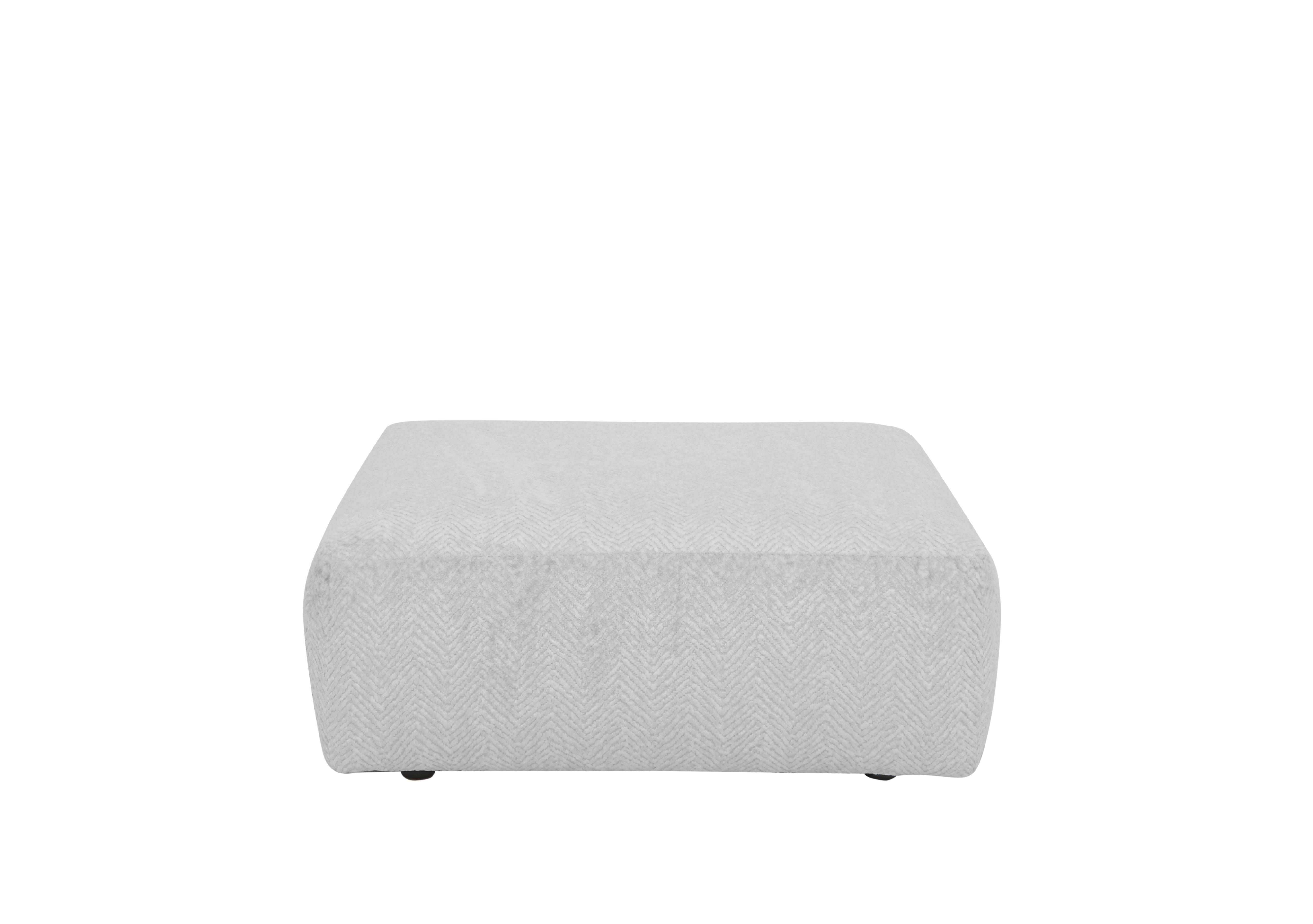 Large Footstool in Chevron Silver on Furniture Village