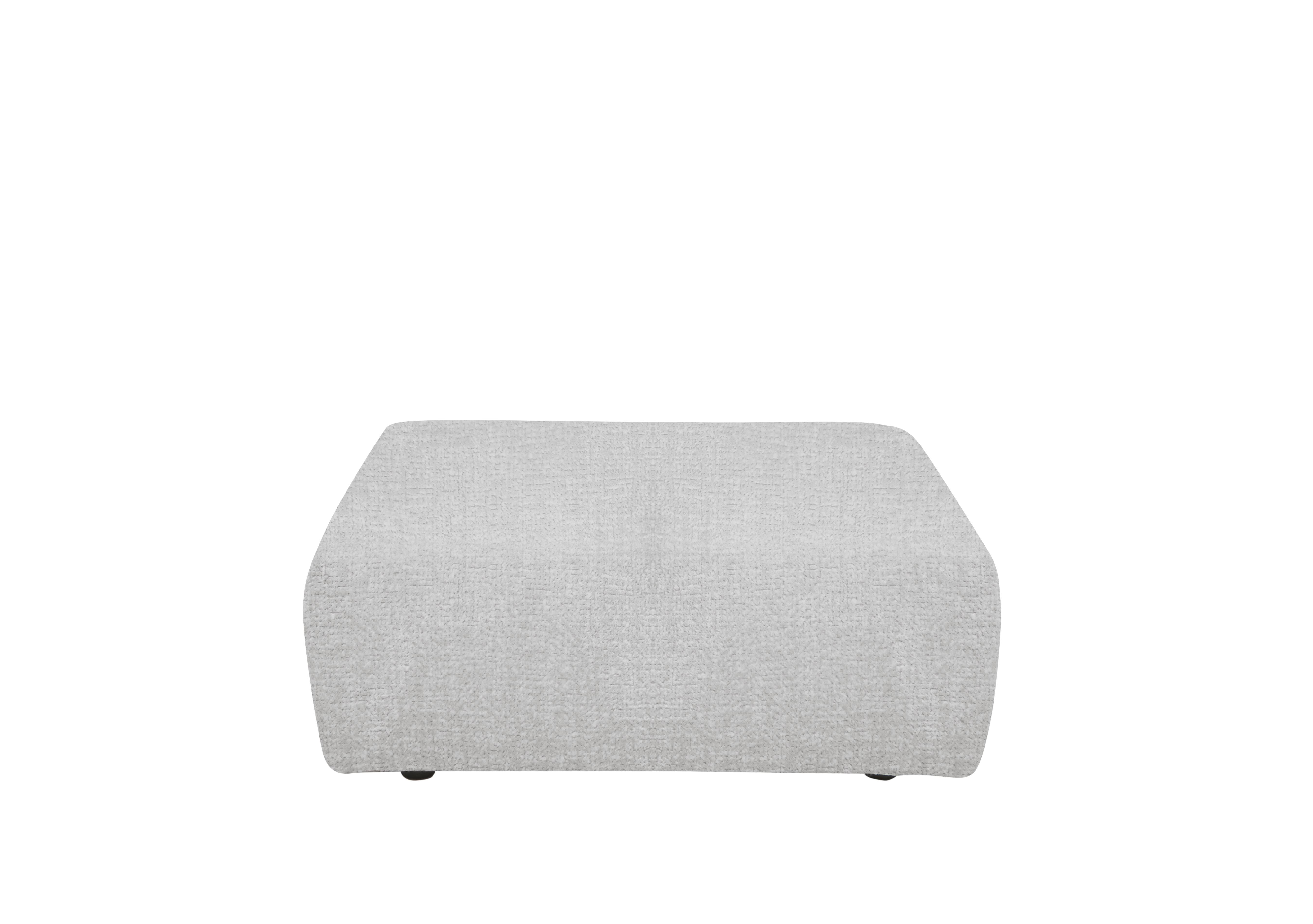 Large Footstool in Plain Silver on Furniture Village
