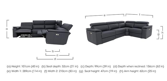 Davide Small Leather Corner Sofa in  on Furniture Village