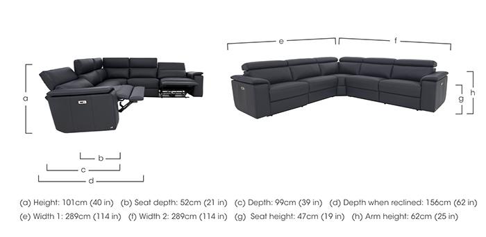 Davide Large Leather Corner Sofa in  on Furniture Village