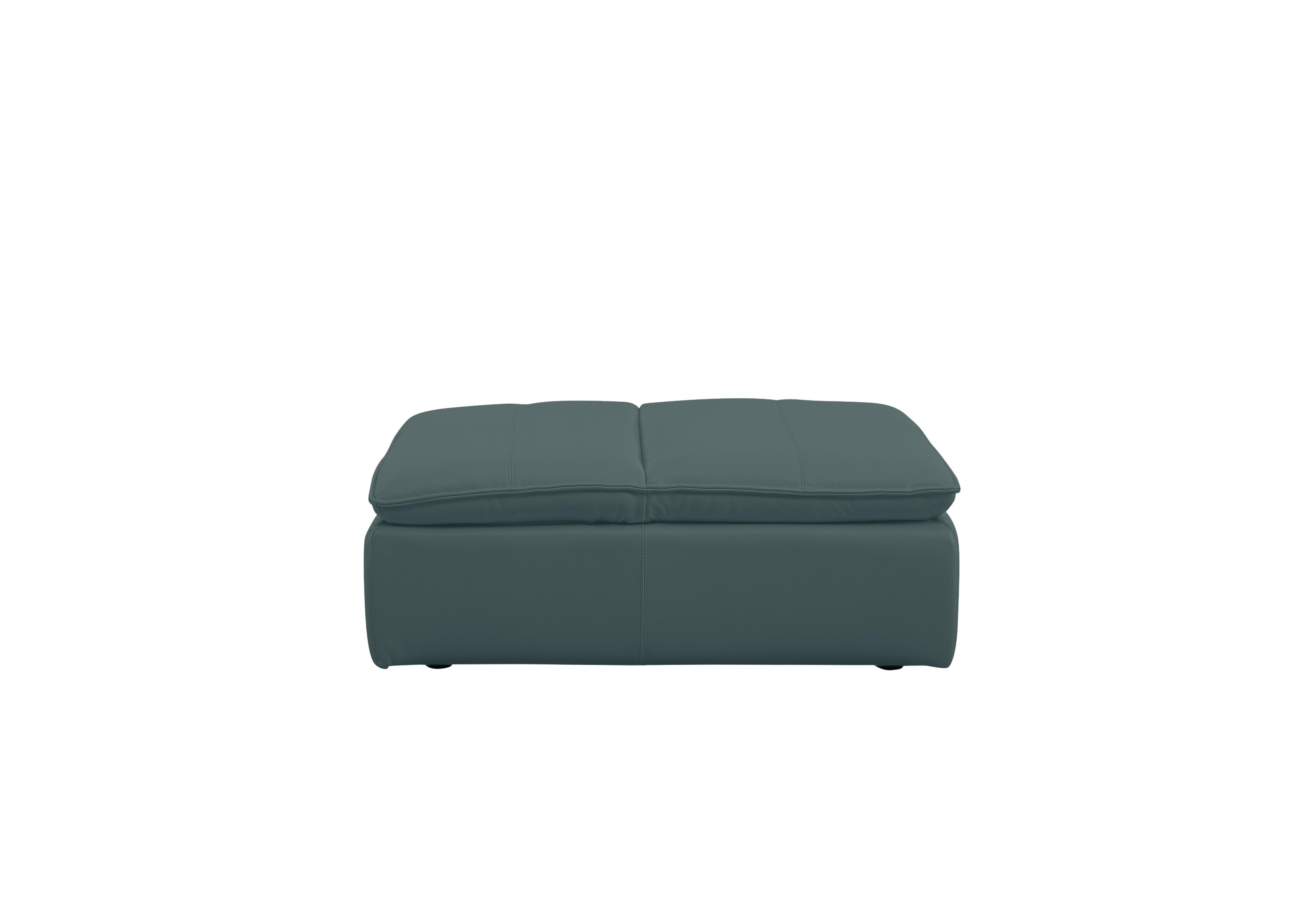 Starlight Express Leather Storage Chair Footstool in Nc-301e Lake Green on Furniture Village