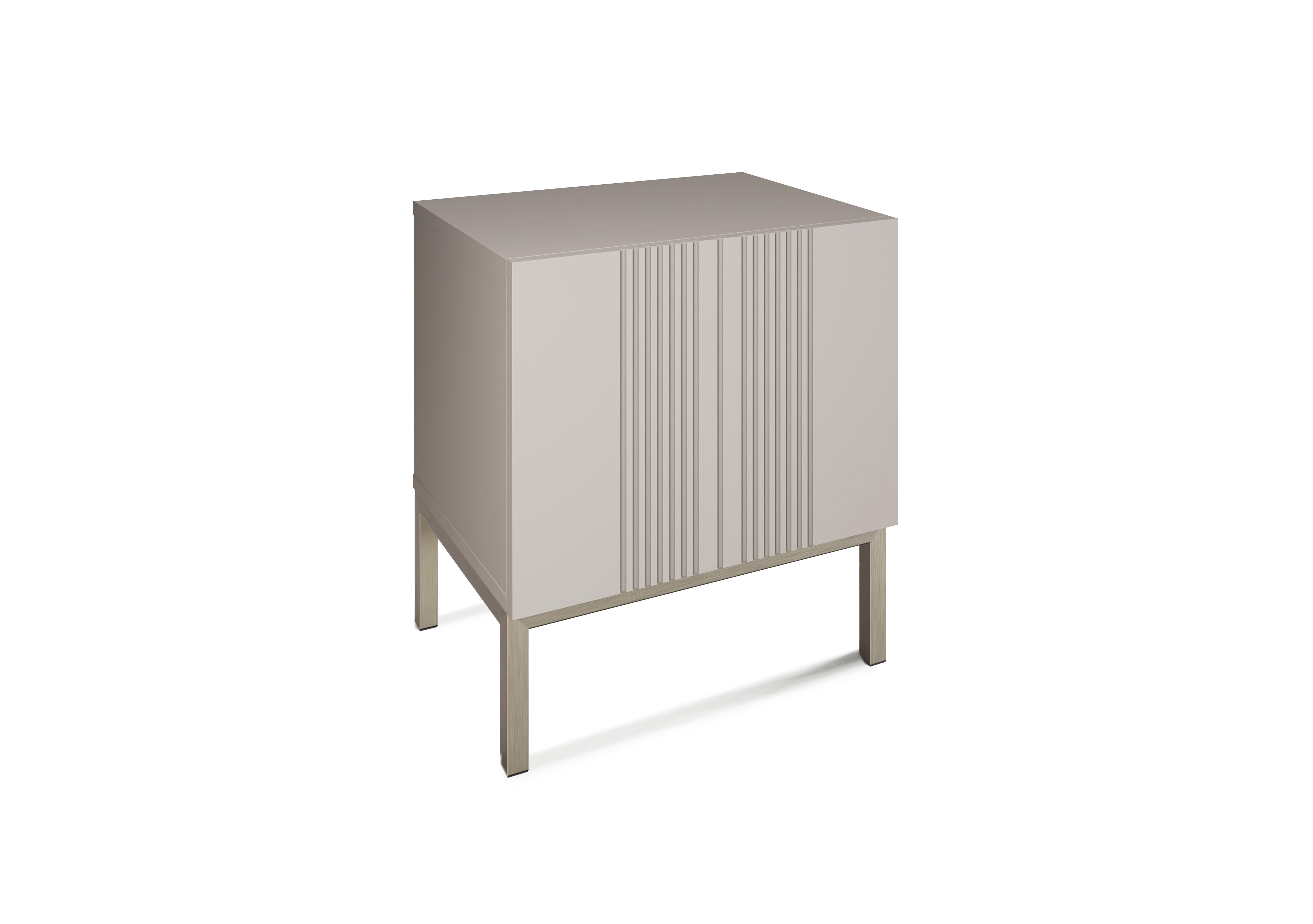 Delta Lamp Table with Smart LED Lighting in Grey on Furniture Village