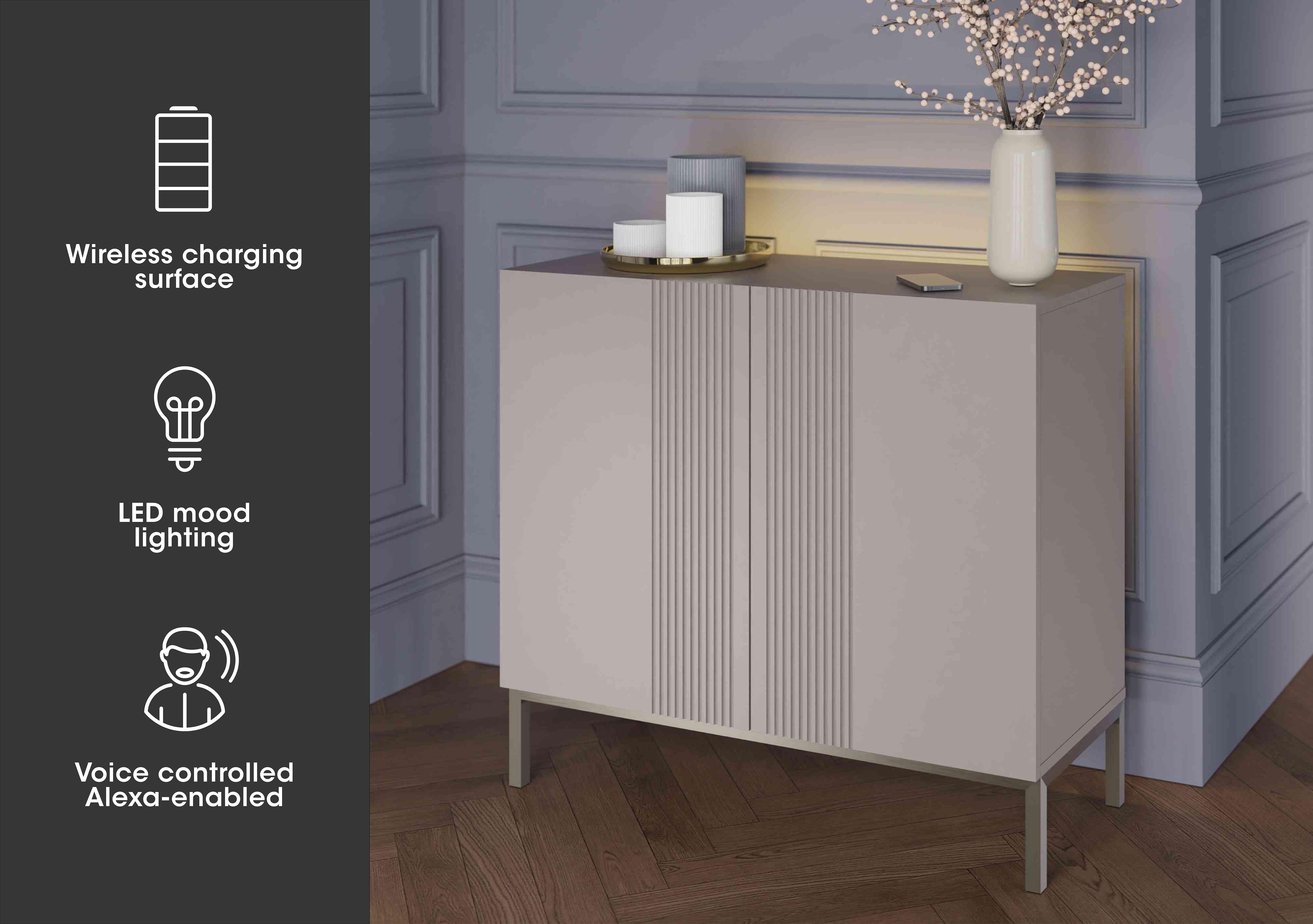 Delta 2 Door Sideboard with Smart LED Lighting in  on Furniture Village