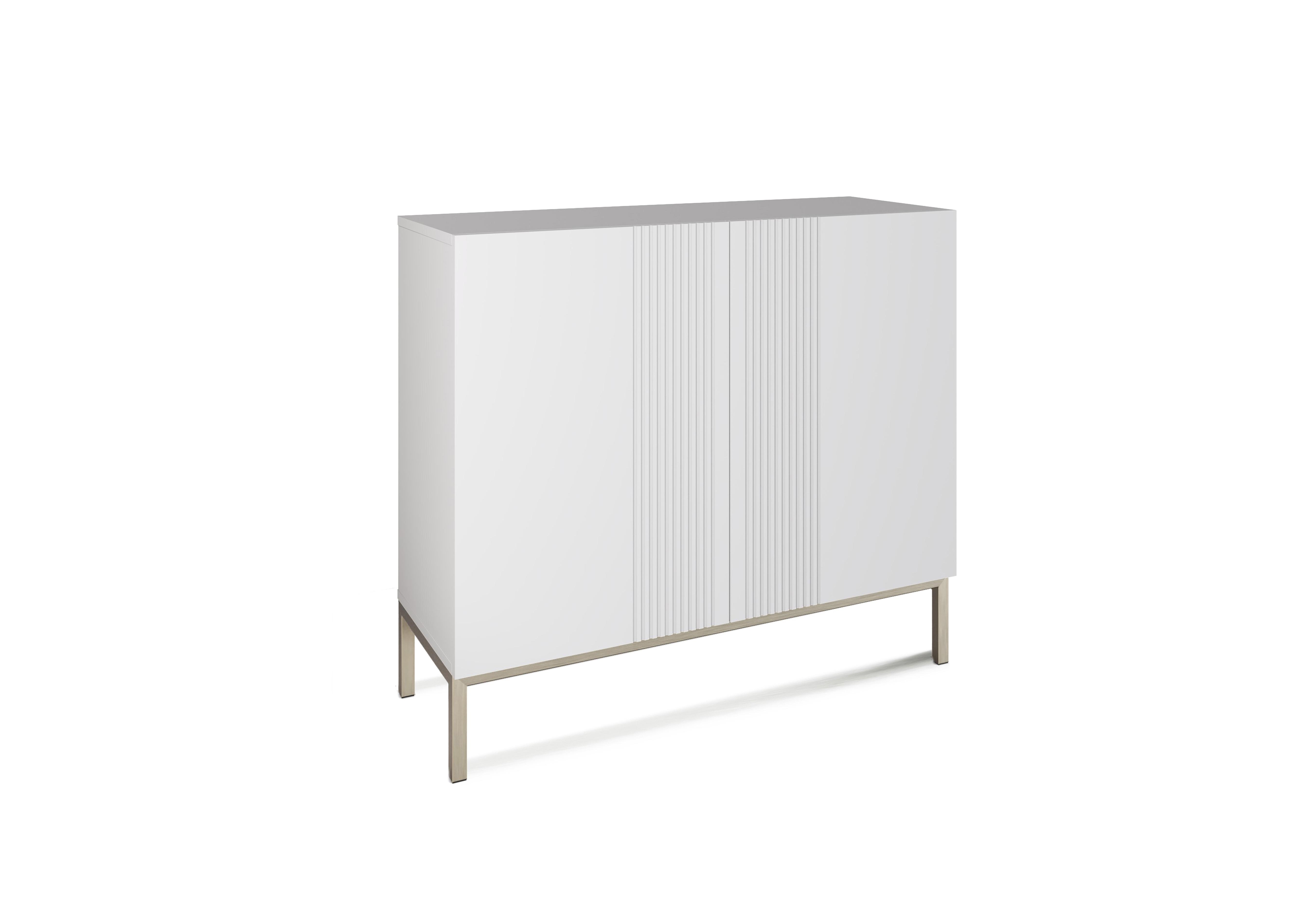 Delta 2 Door Sideboard with Smart LED Lighting in White on Furniture Village