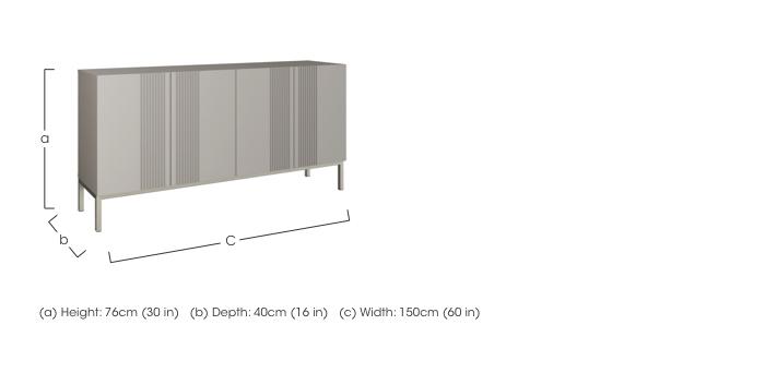 Delta 4 Door Sideboard with Smart LED Lighting in  on Furniture Village