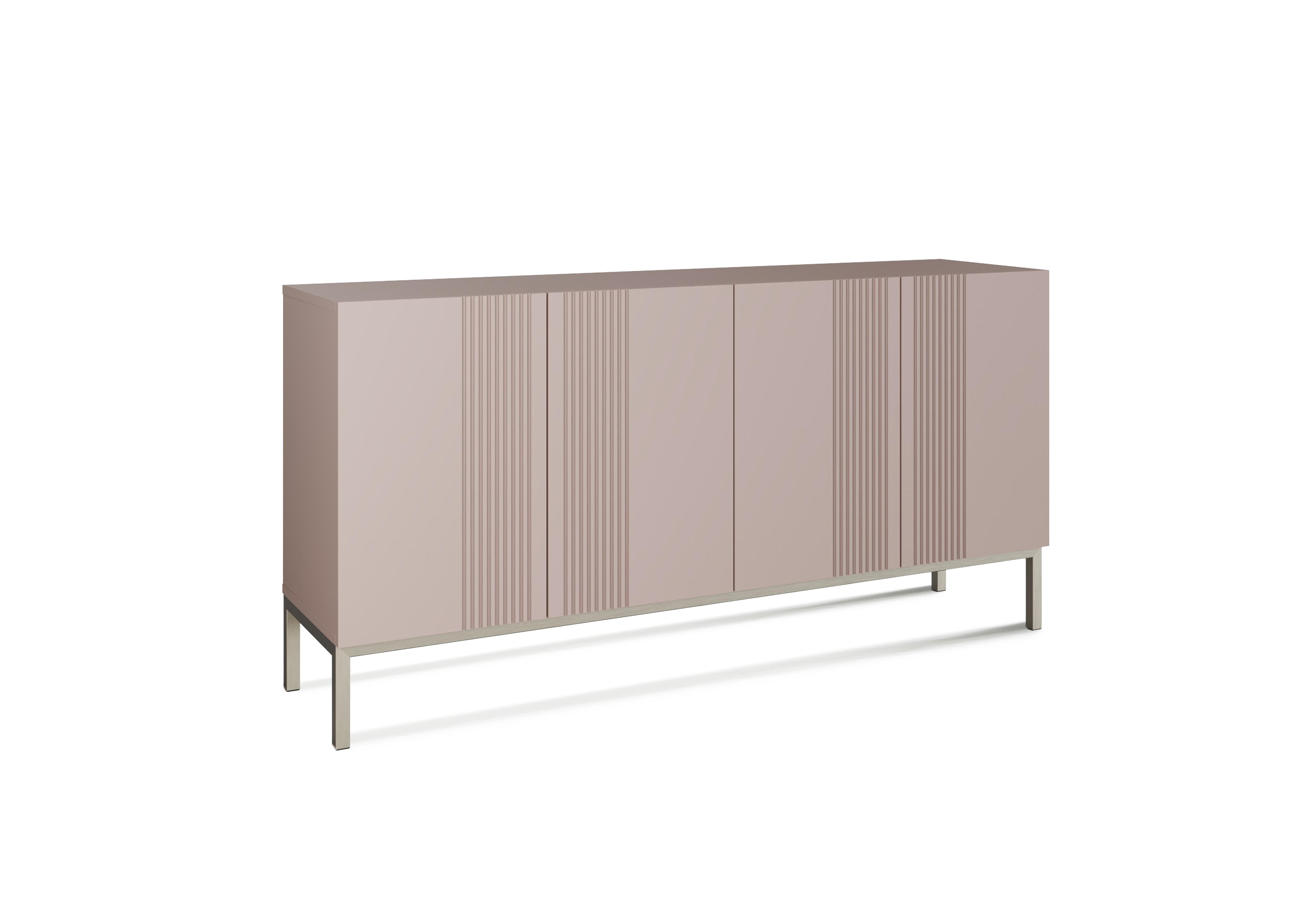 Delta 4 Door Sideboard with Smart LED Lighting in Mulberry on Furniture Village