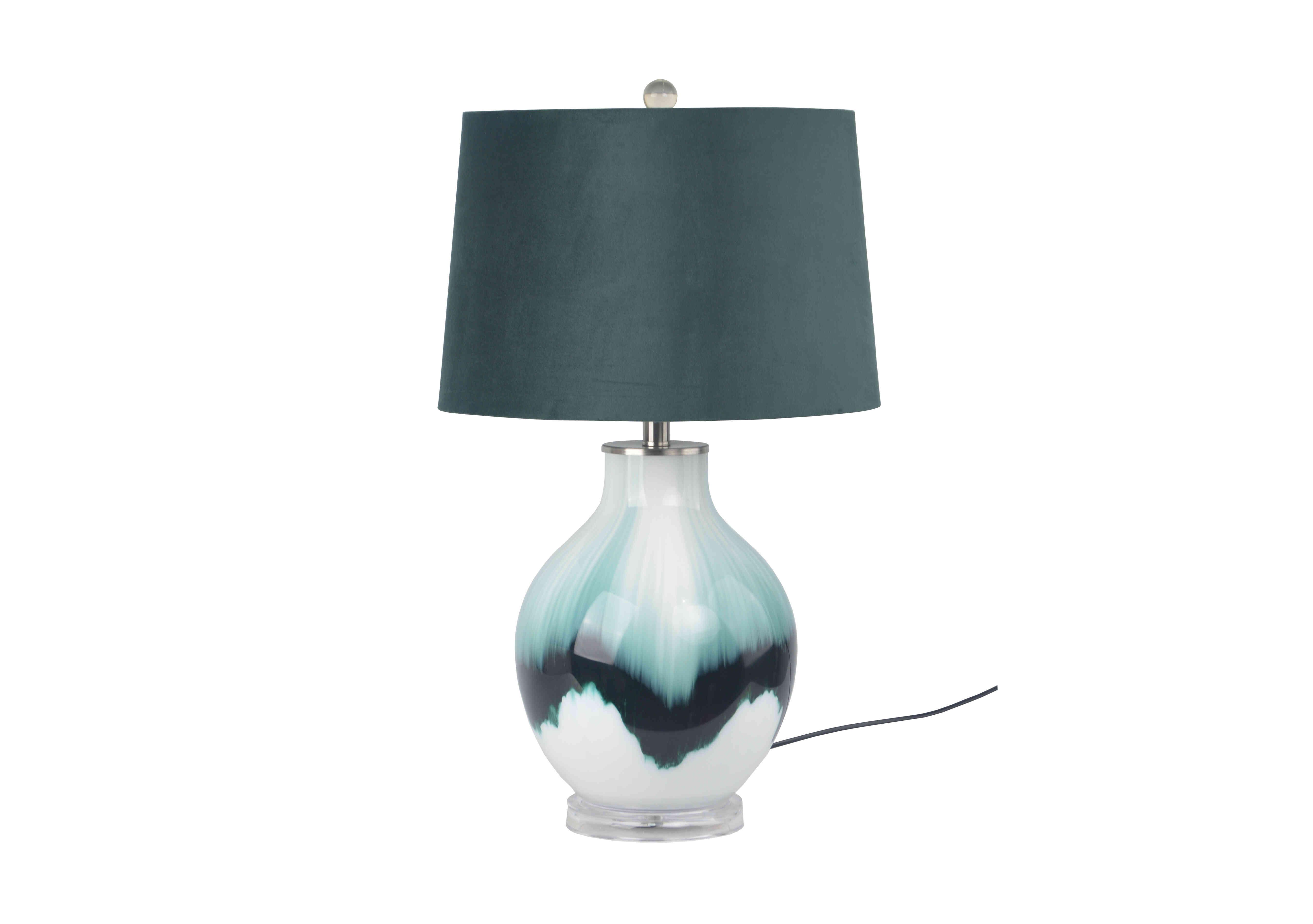 Ice Shadows Table Lamp in Green on Furniture Village