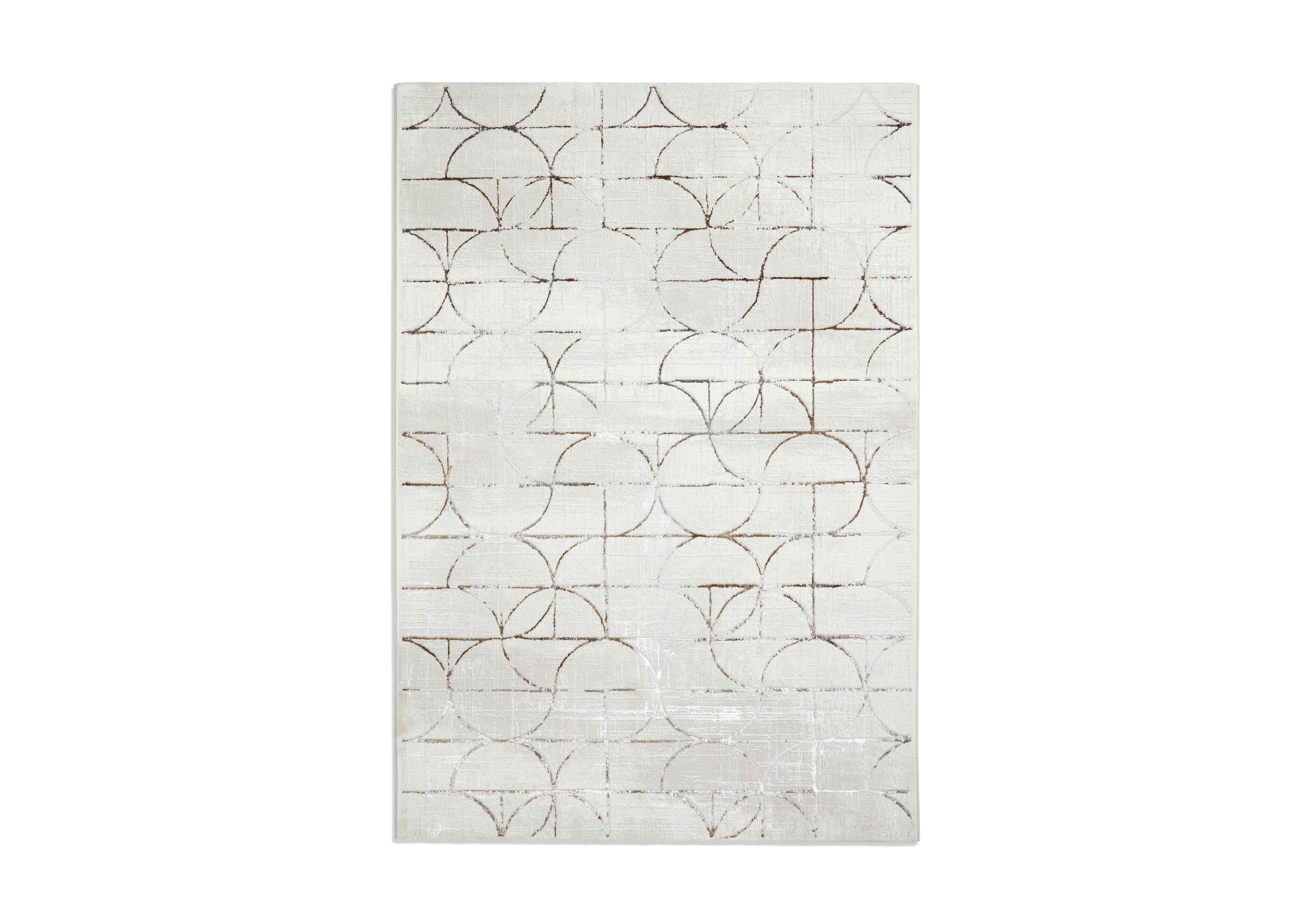 Shira Rug in Beige And Silver on Furniture Village