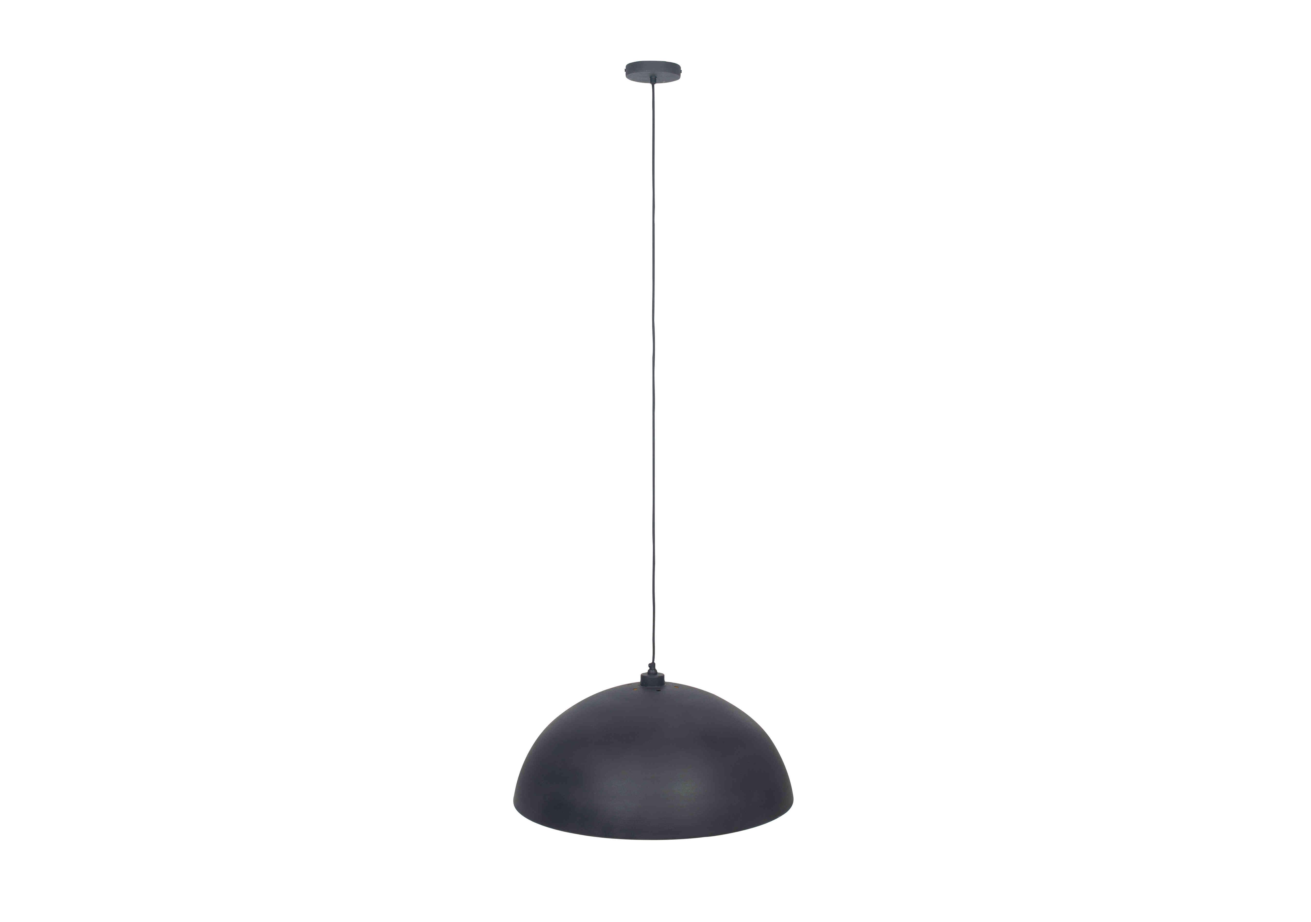 Anders Dome Pendant in Black on Furniture Village