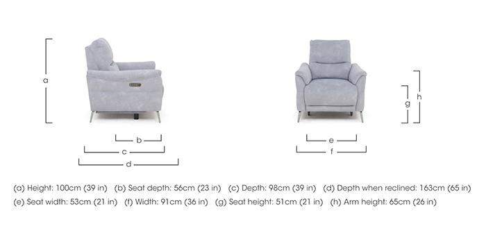 Daytona Fabric Power Recliner Chair with Bluetooth Speaker in  on Furniture Village