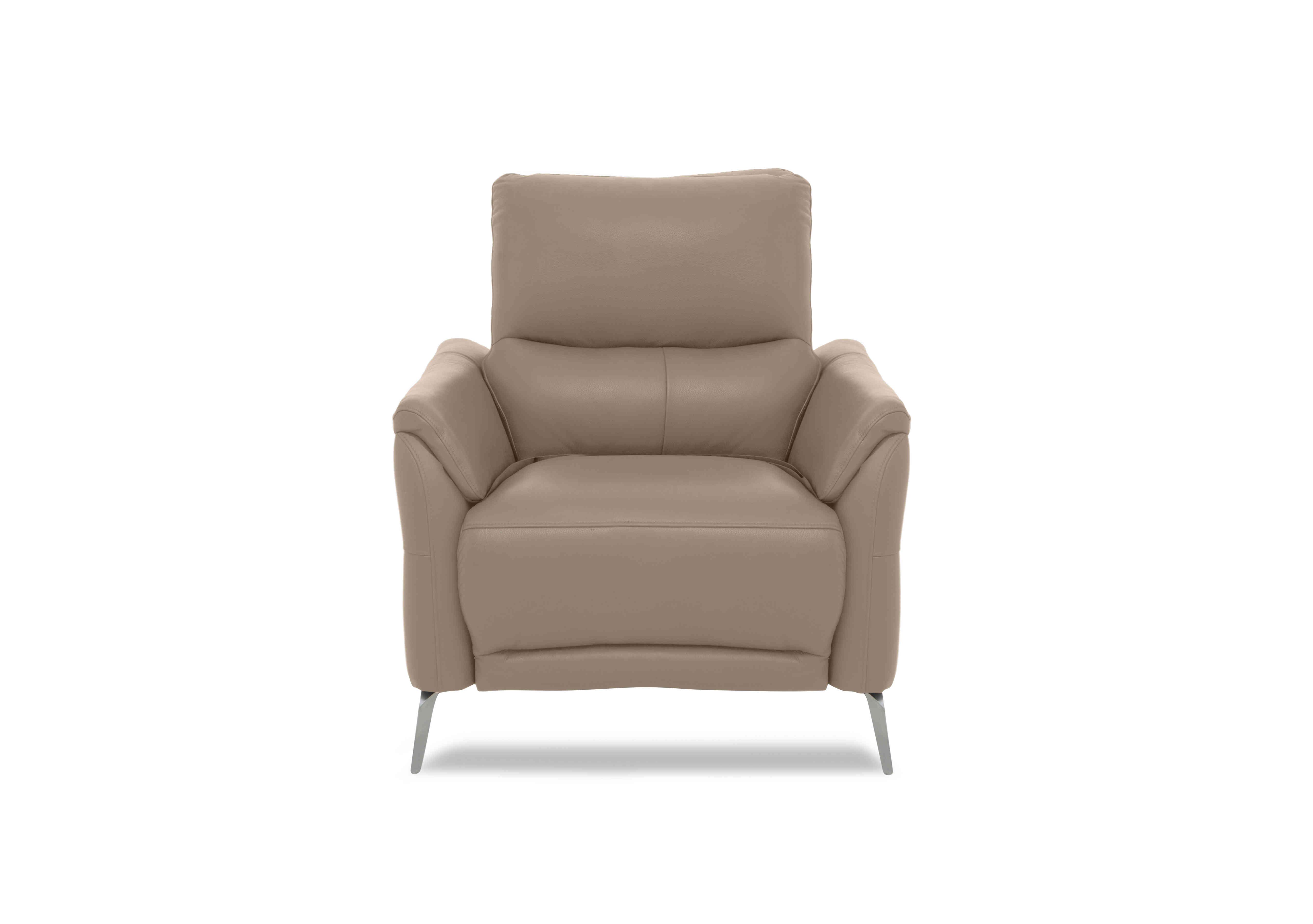Daytona Leather Power Recliner Chair with Bluetooth Speaker in Cat-60/06 Barley on Furniture Village