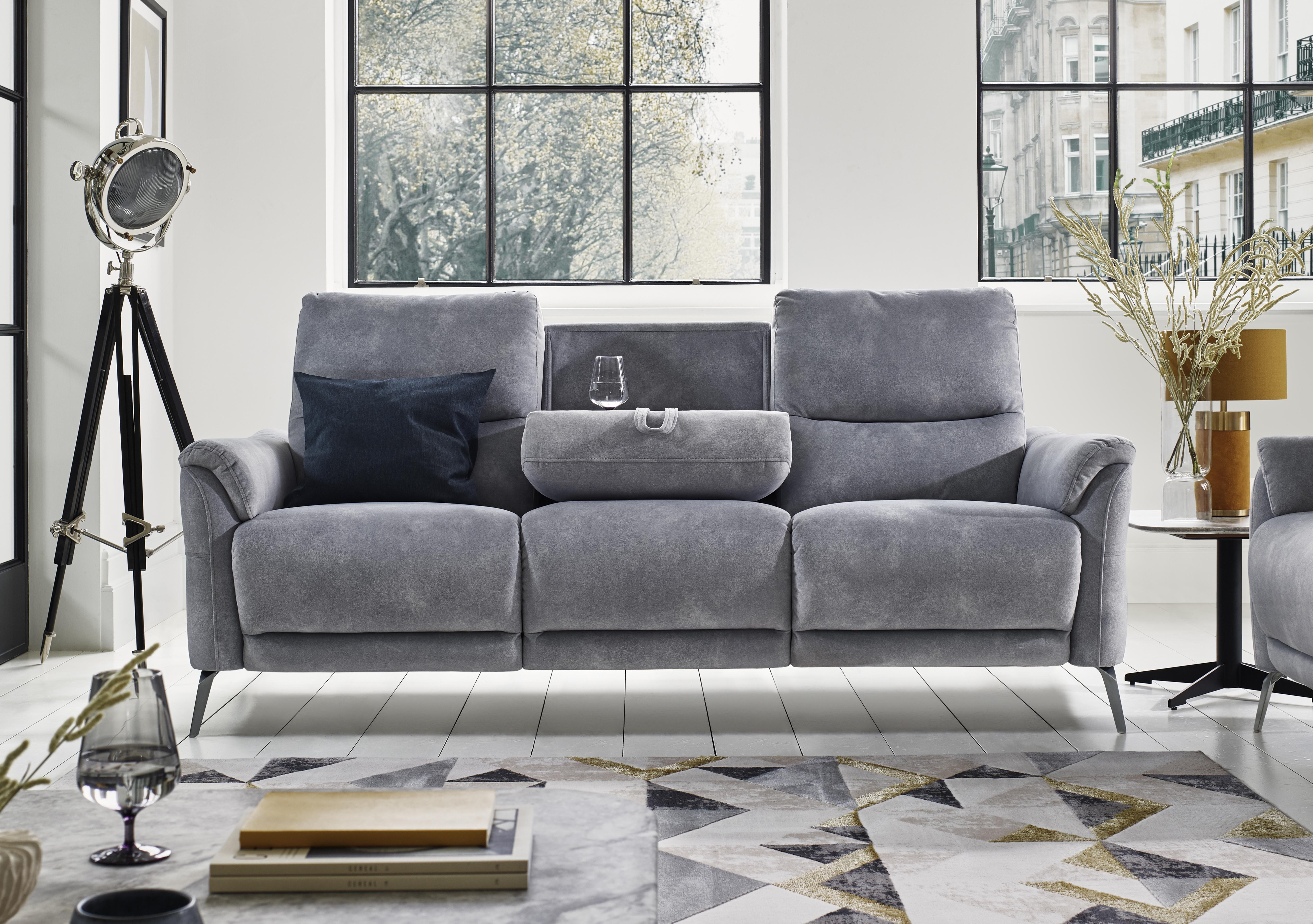 Daytona 3 Seater Fabric Power Recliner Sofa with Drop Down in  on Furniture Village