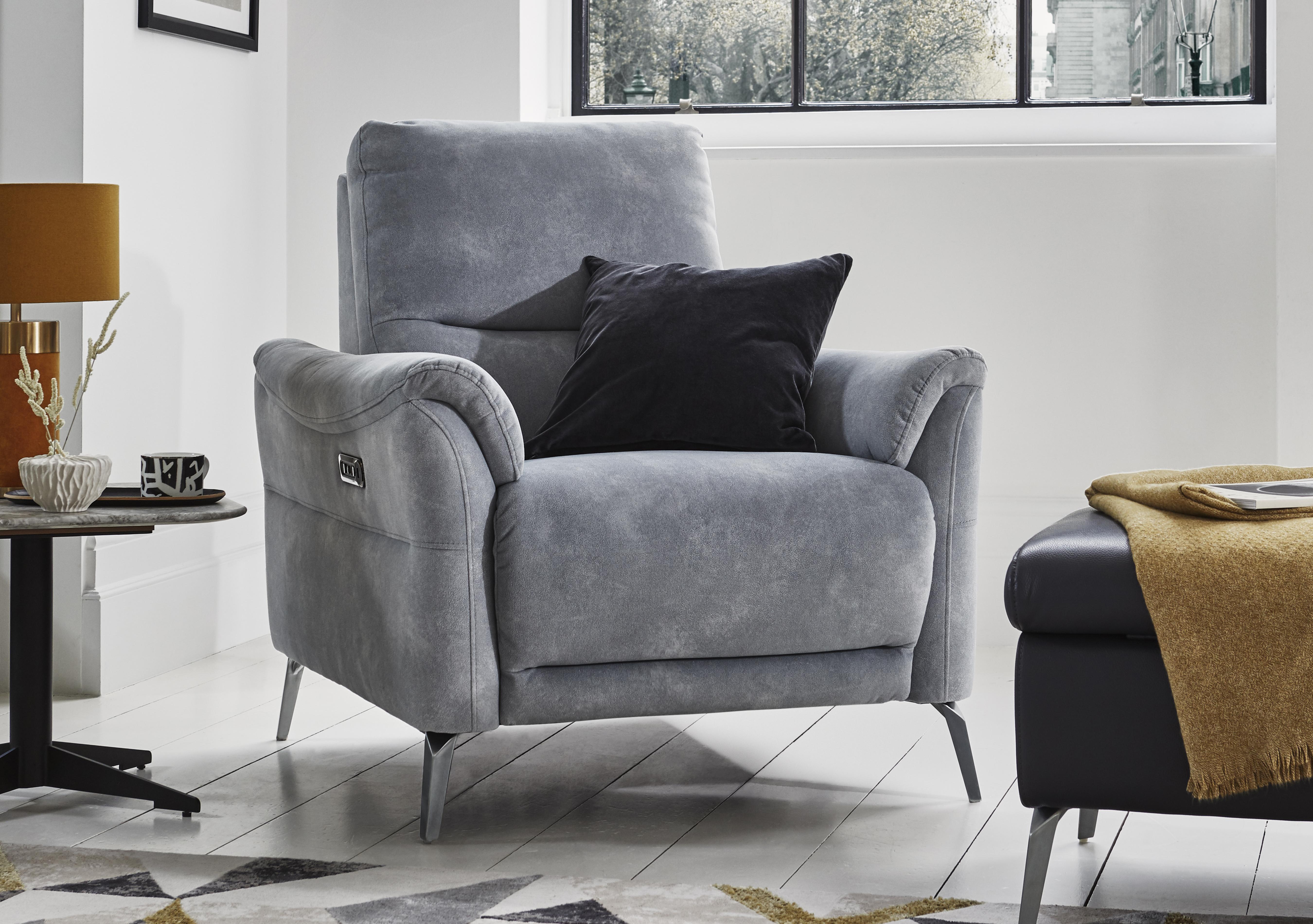 Daytona Fabric Power Recliner Chair in  on Furniture Village