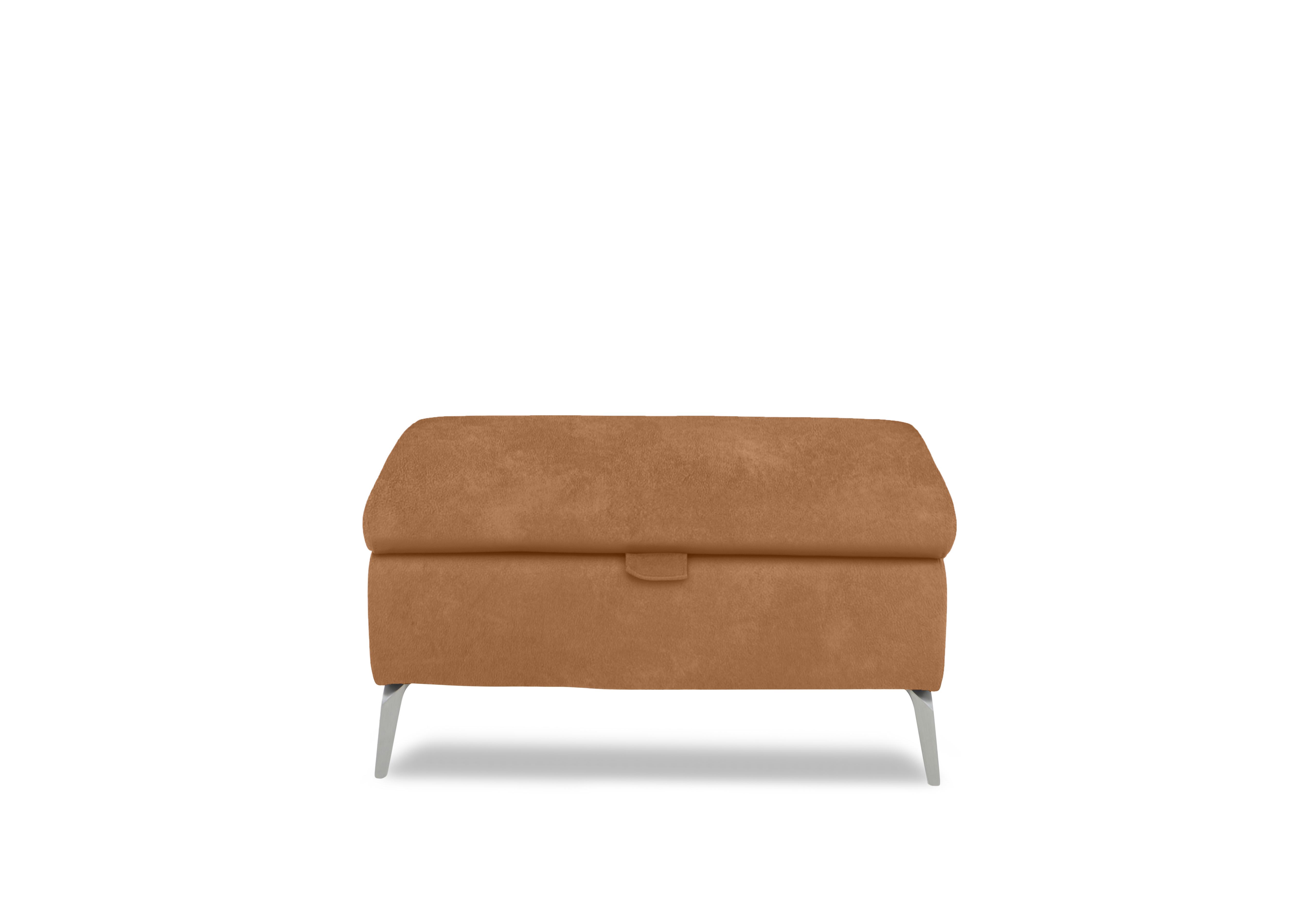 Daytona Fabric Storage Footstool in 43509 Dexter Pumpkin on Furniture Village