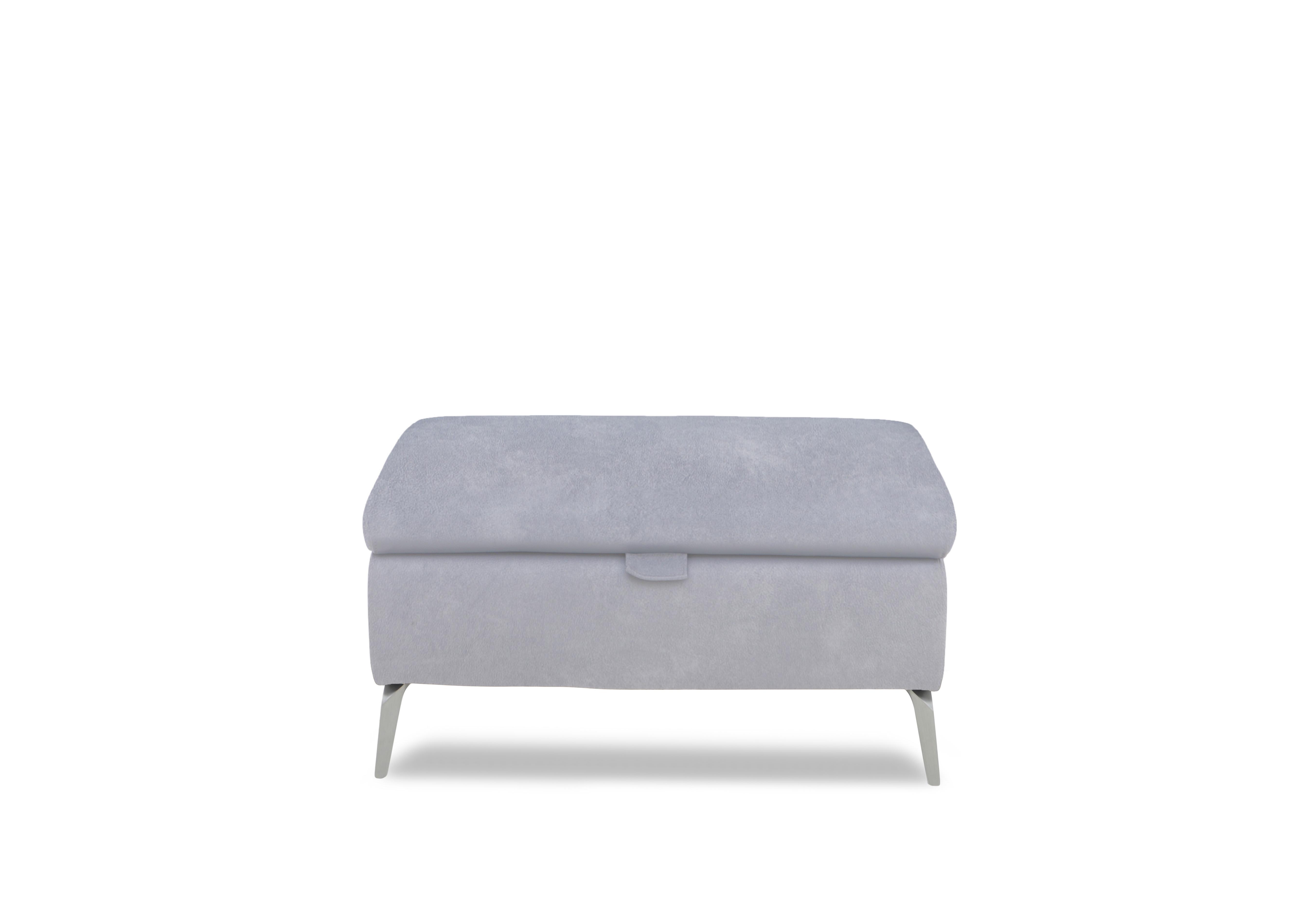 Daytona Fabric Storage Footstool in 43516 Dexter Smoke on Furniture Village