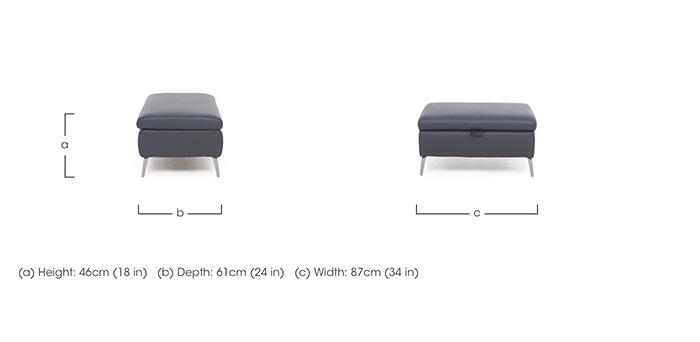 Daytona Leather Storage Footstool in  on Furniture Village