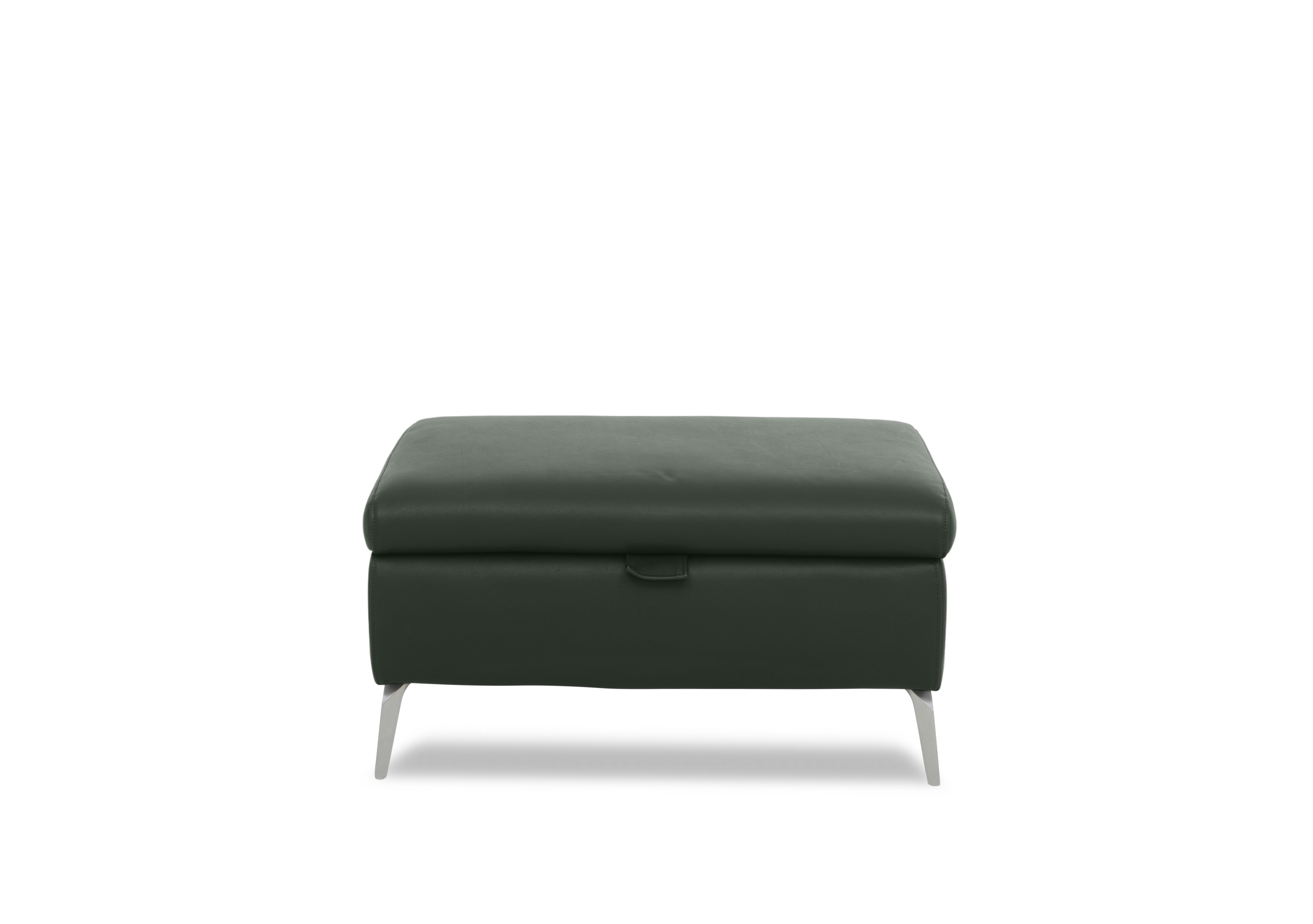 Daytona Leather Storage Footstool in Cat-40/10 Oslo Pine on Furniture Village