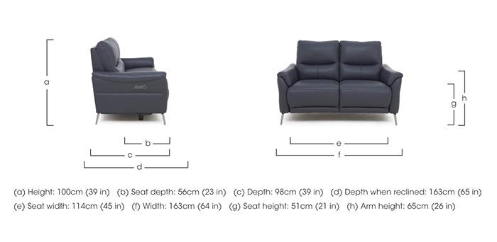 Daytona 2 Seater Leather Power Recliner Sofa with Bluetooth Speaker in  on Furniture Village