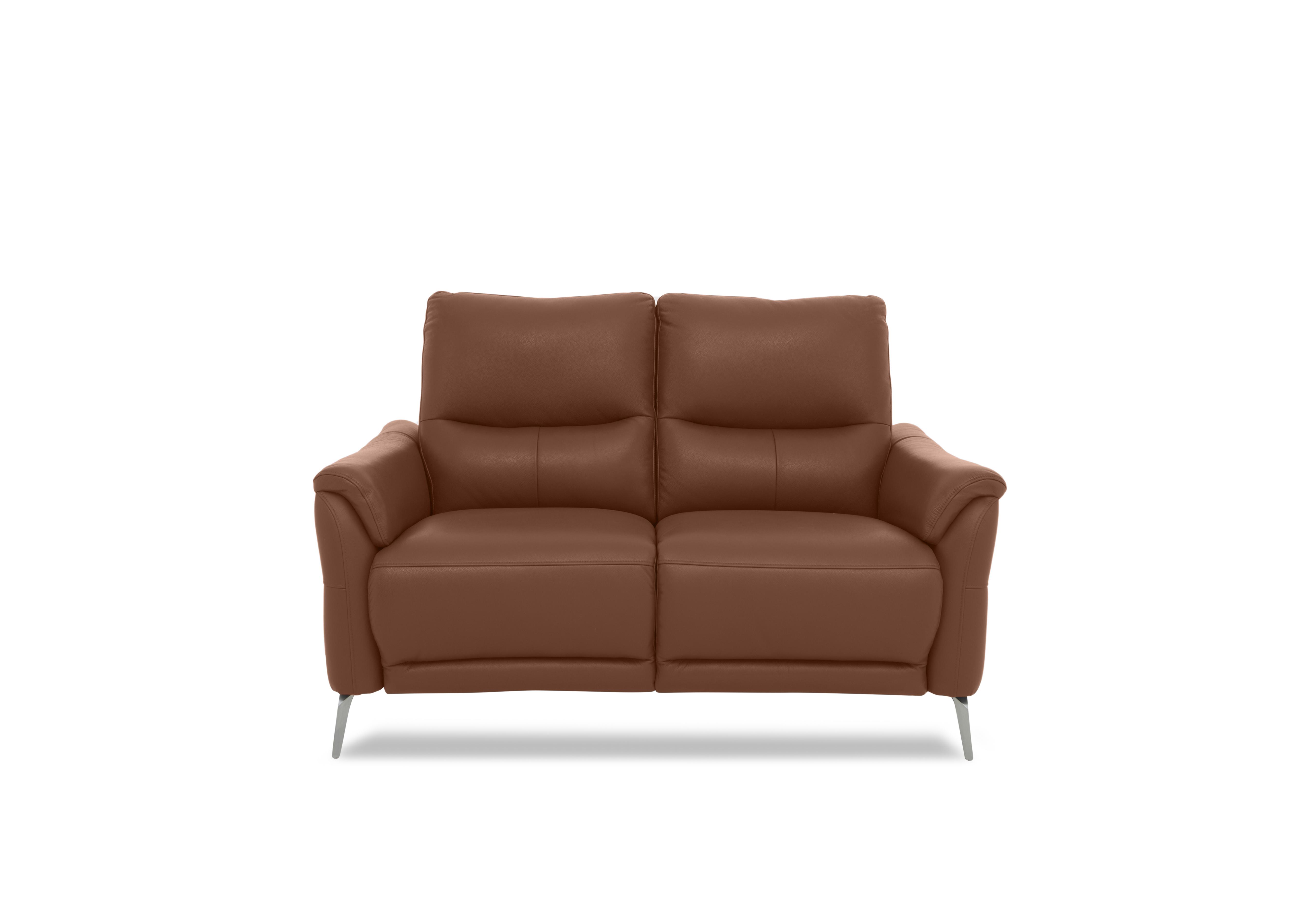 Daytona 2 Seater Leather Power Recliner Sofa with Bluetooth Speaker in Cat-60/07 Butterscotch on Furniture Village