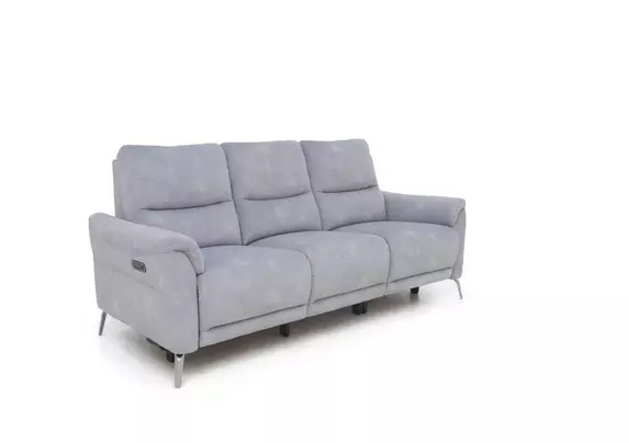 Daytona 3 Seater Fabric Power Recliner Sofa with Bluetooth Speaker Furniture Village