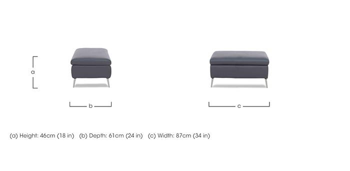 Daytona Leather Footstool in  on Furniture Village