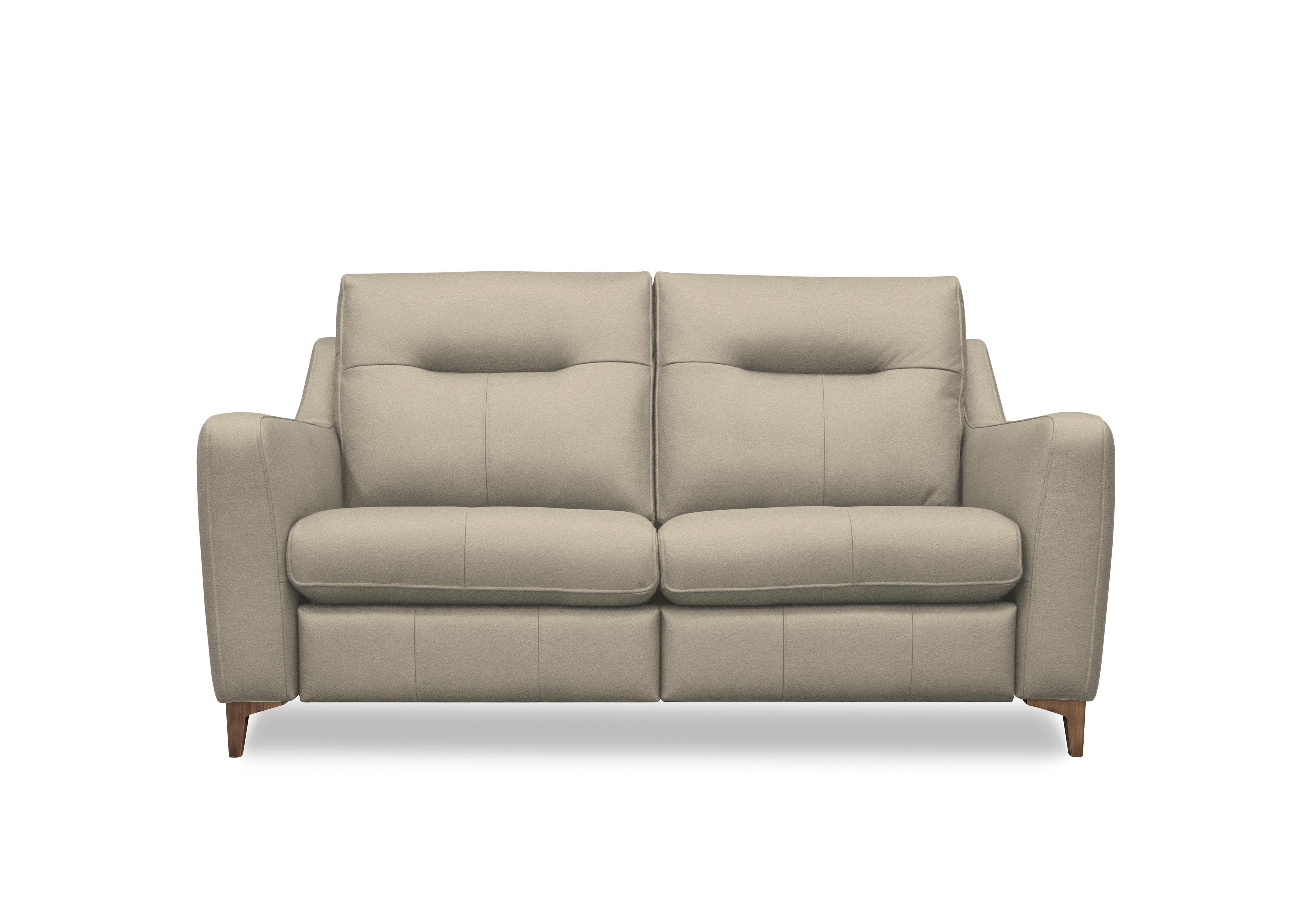 Arlo 2 Seater Leather Sofa in H001 Oxford Mushroom Wal Ft on Furniture Village
