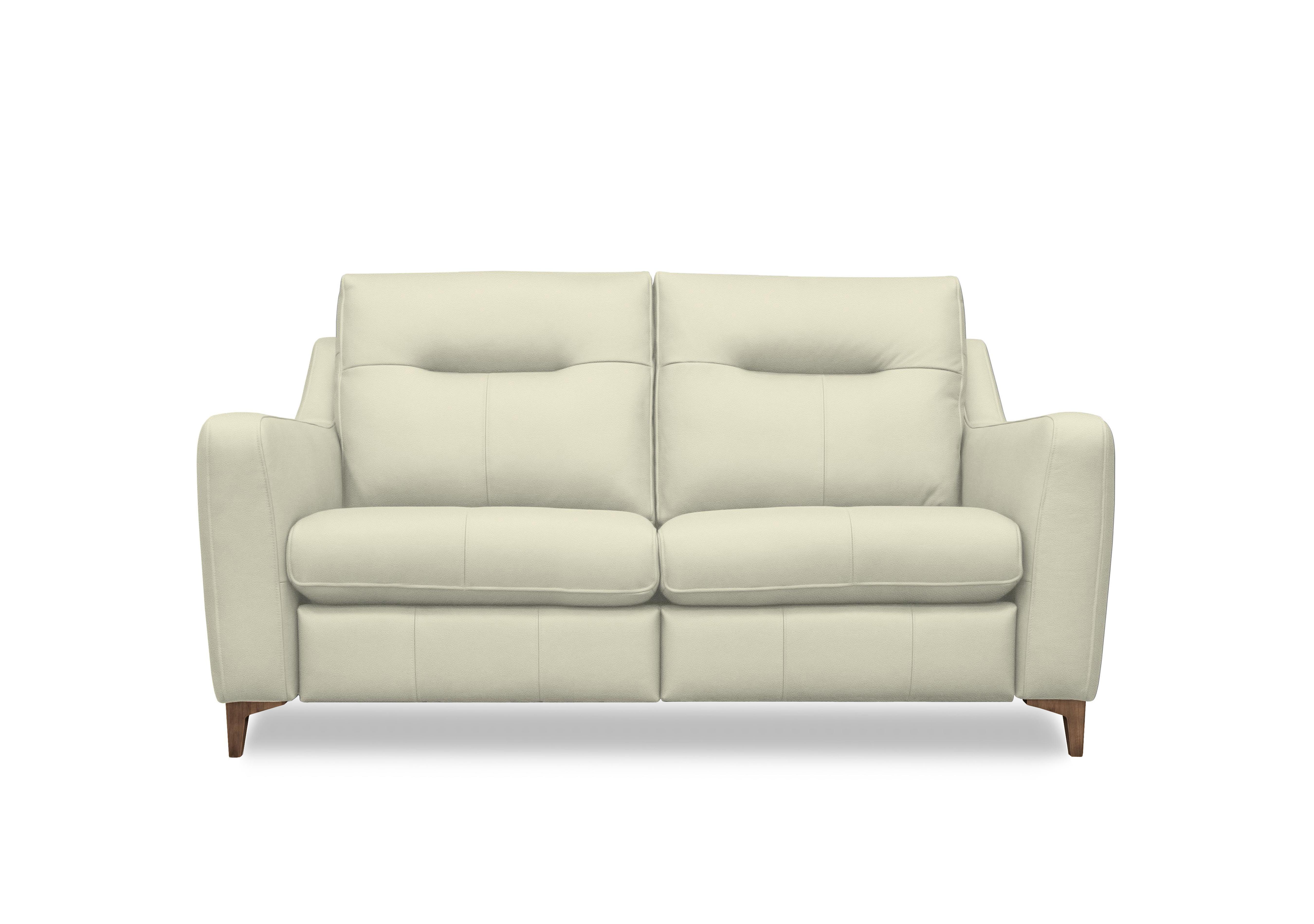 Arlo 2 Seater Leather Sofa in L840 Cambridge Chalk Wal Ft on Furniture Village