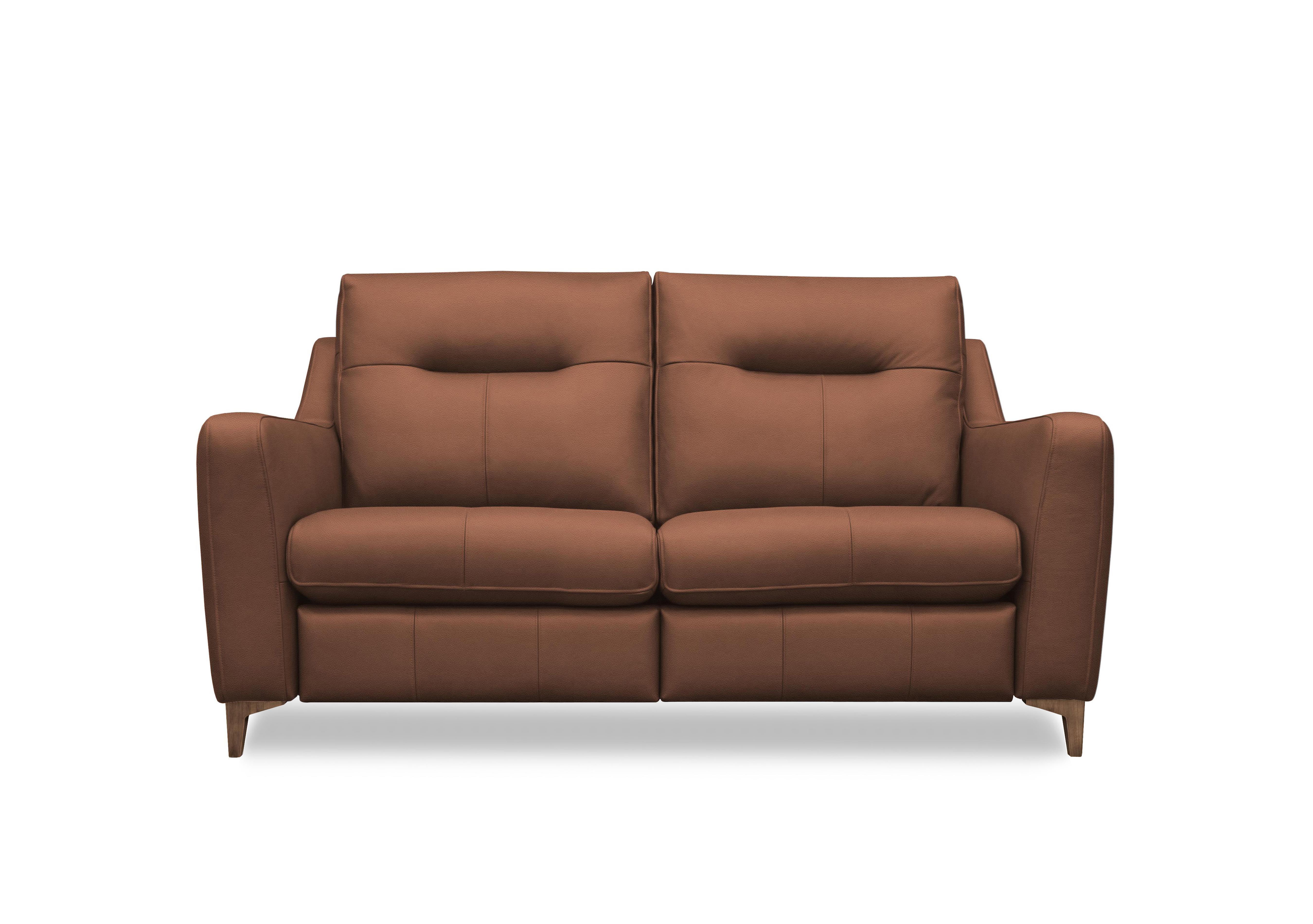 Arlo 2 Seater Leather Sofa in L848 Cambridge Conker Wal Ft on Furniture Village