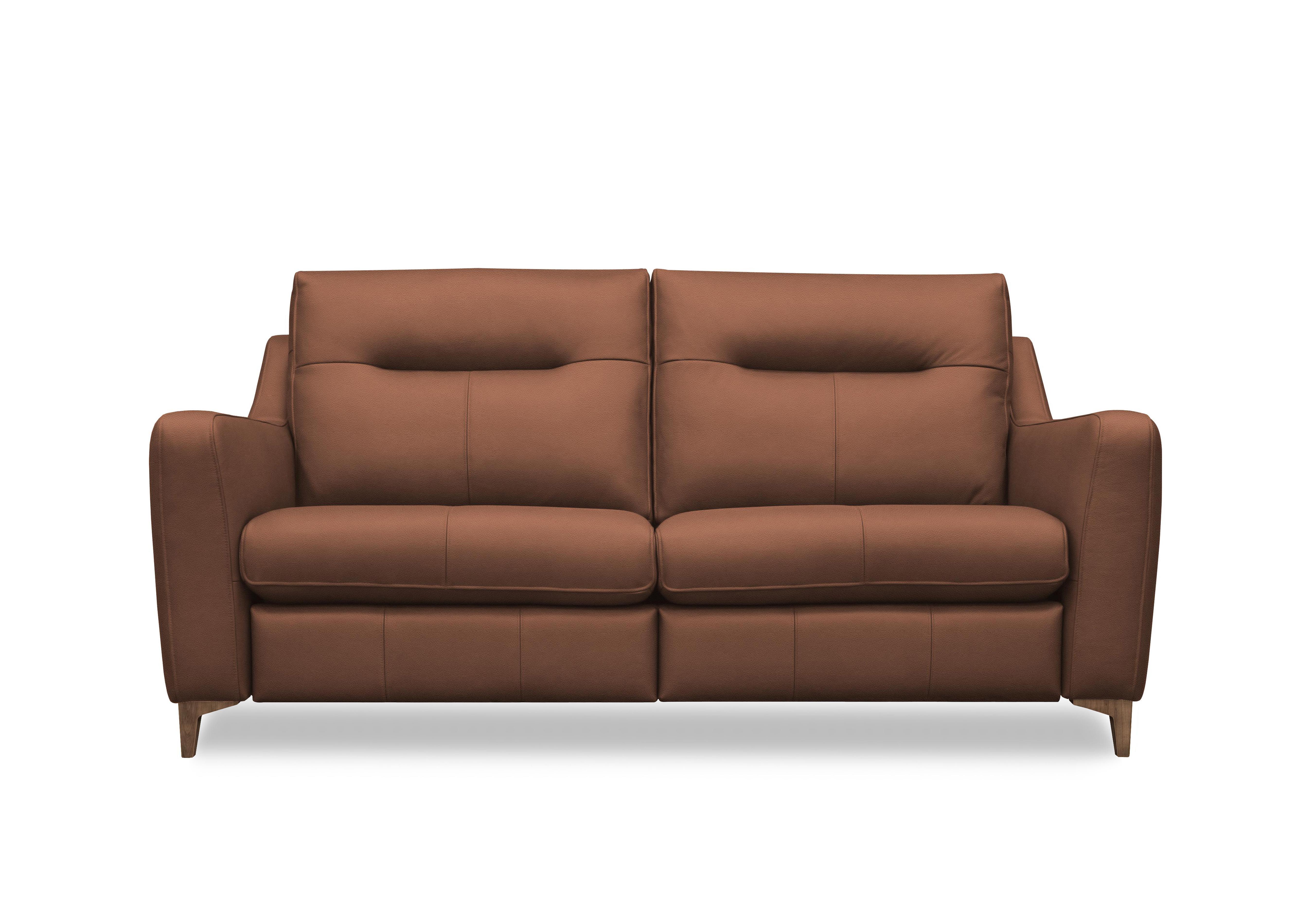 Arlo 3 Seater Leather Sofa in L848 Cambridge Conker Wal Ft on Furniture Village