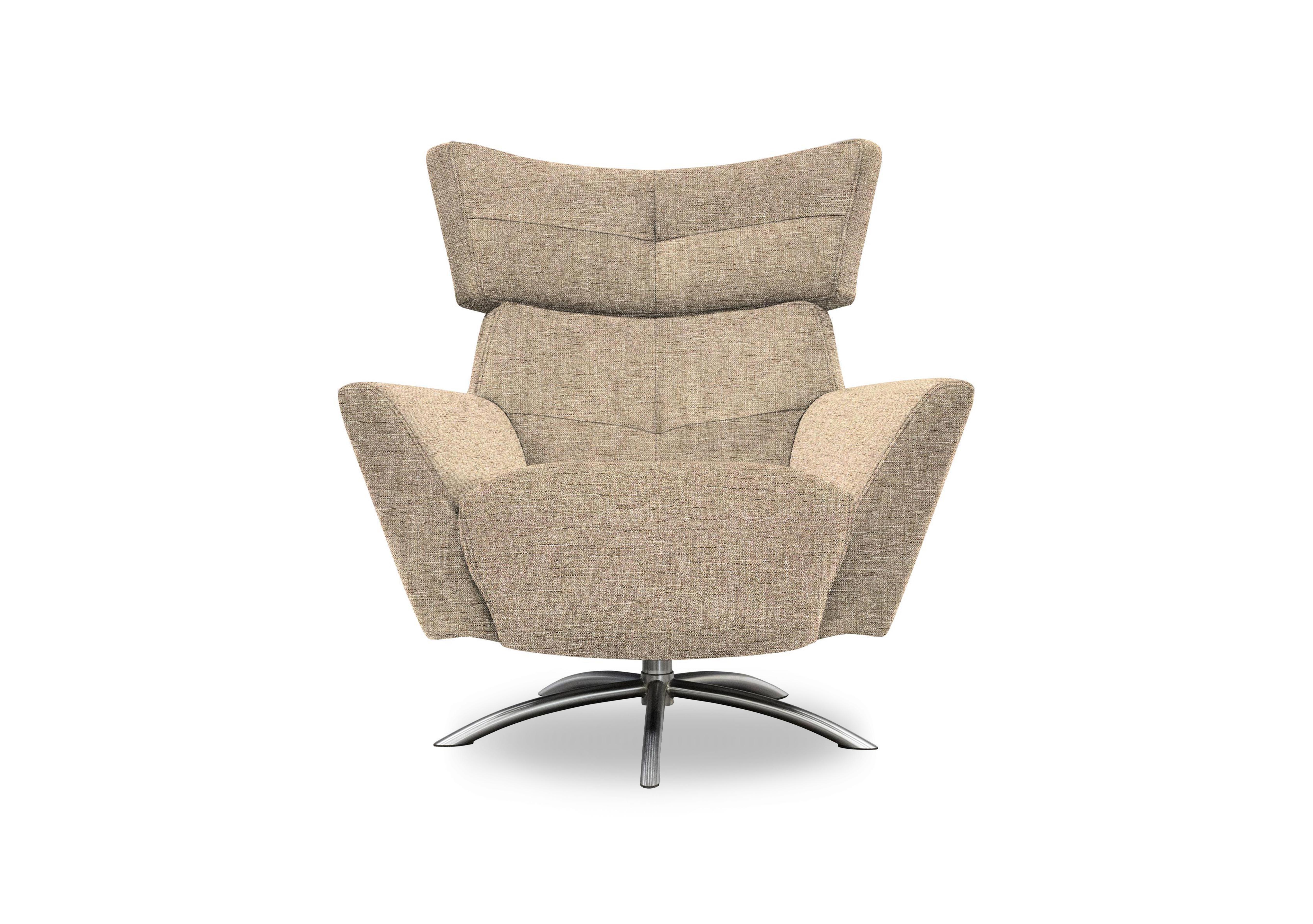 Arlo Fabric Swivel Chair in A022 Dapple Sparrow Ch Ft on Furniture Village