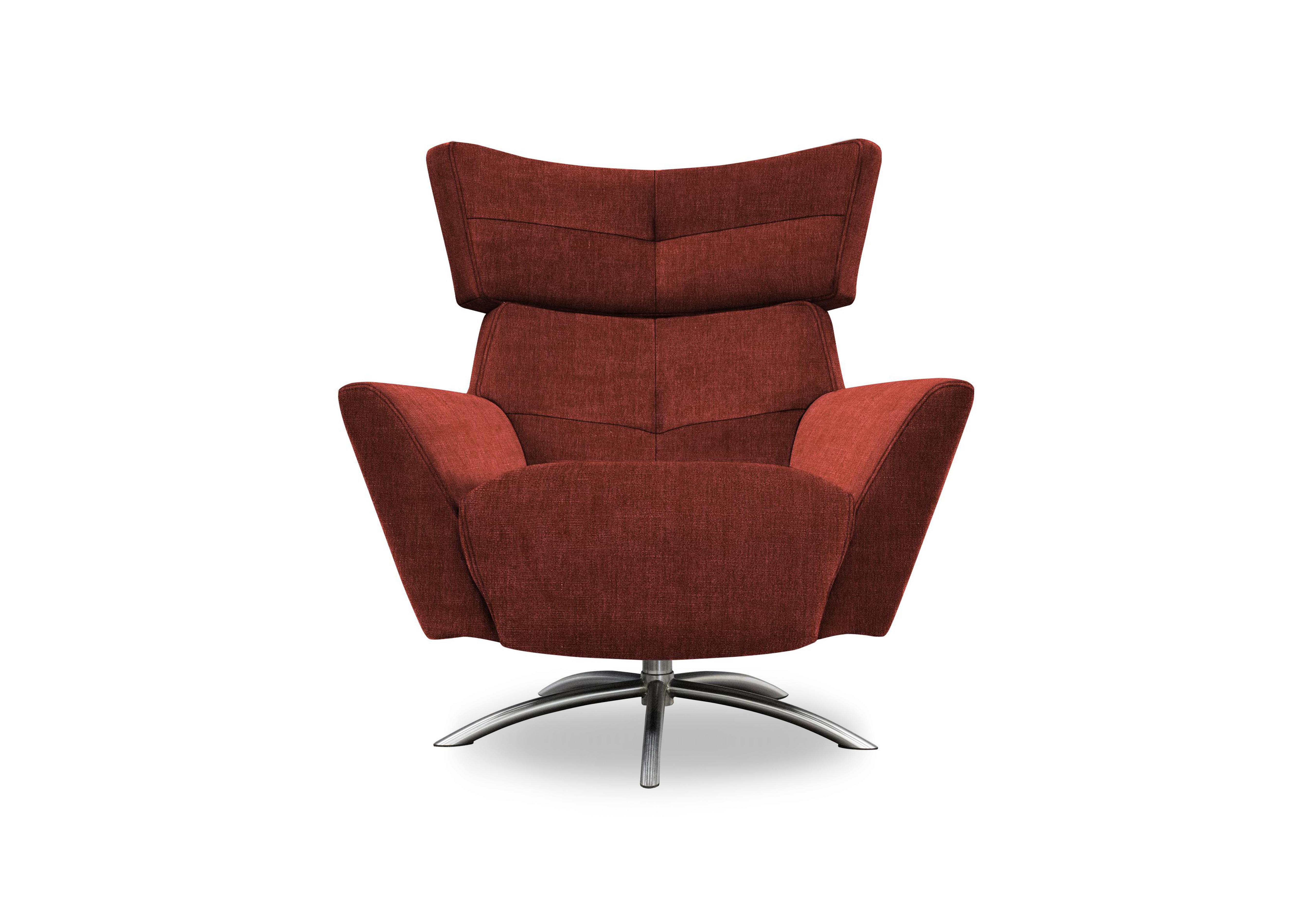 Arlo Fabric Swivel Chair in B148 Manhattan Burgundy Ch Ft on Furniture Village
