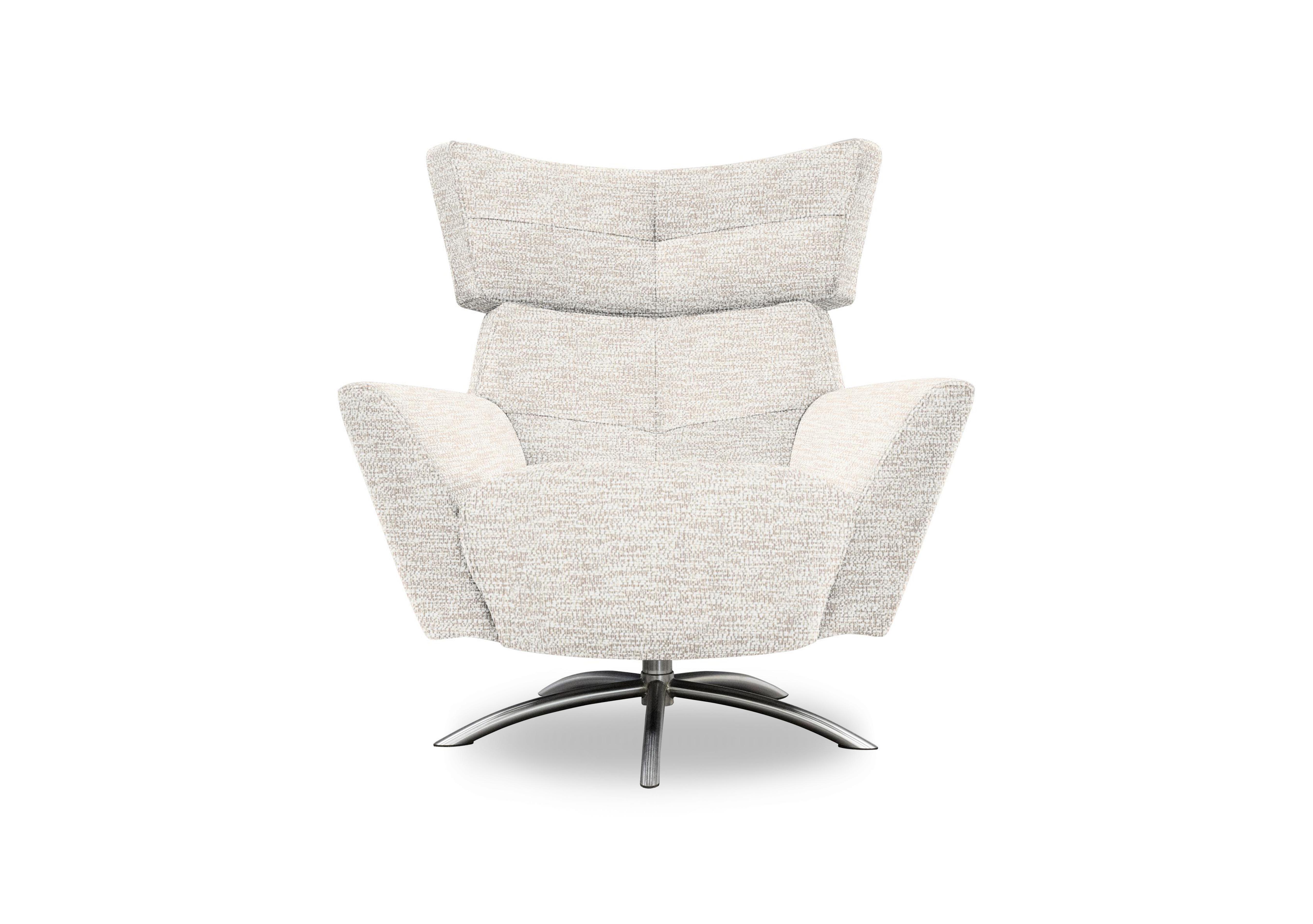 Arlo Fabric Swivel Chair in C931 Rush Cream Ch Ft on Furniture Village