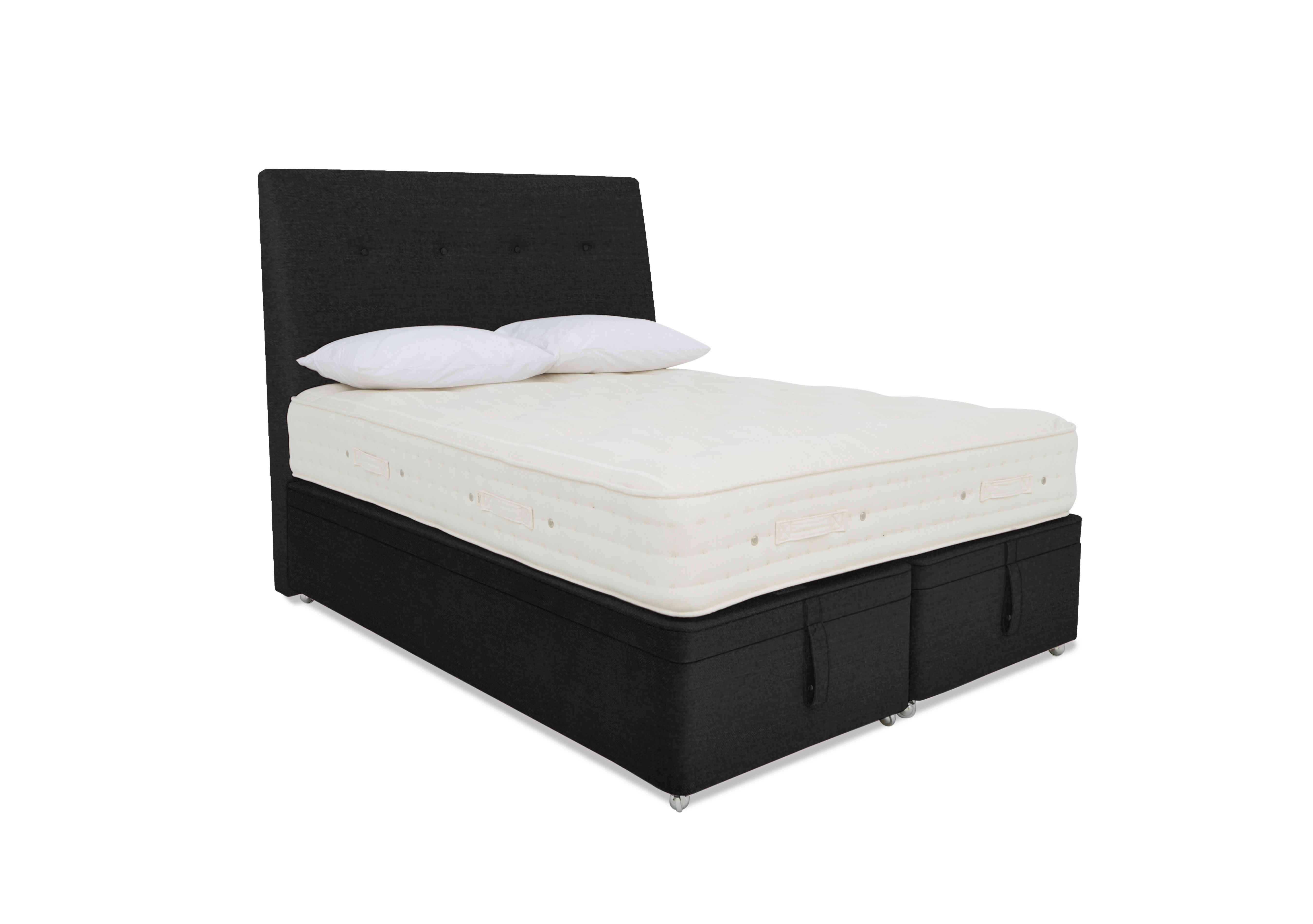 Luxury Firm 1 Ottoman Divan Set in Linoso 801 Slate on Furniture Village