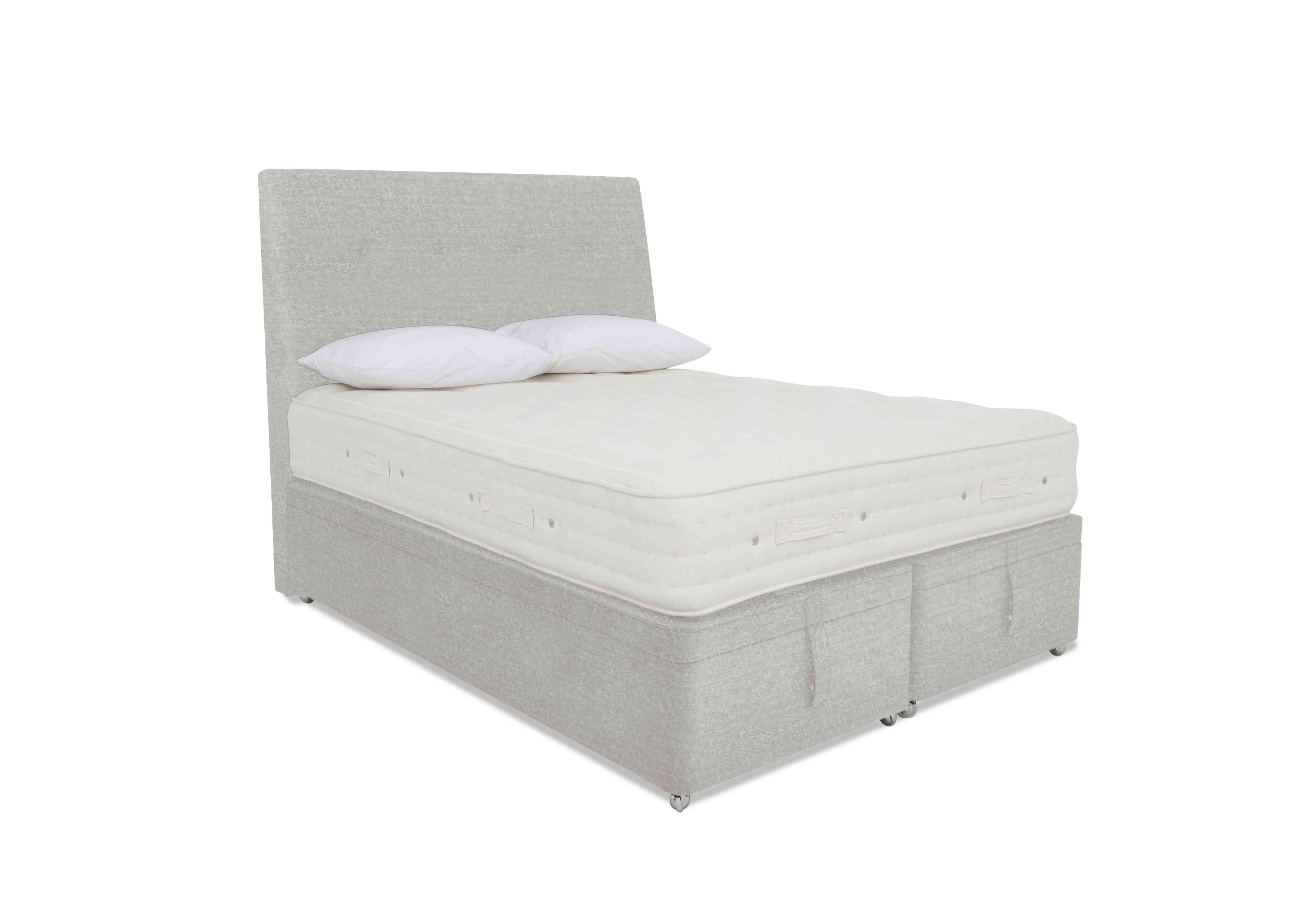 Luxury Firm 1 Ottoman Divan Set in Maestro 9020 Oatmeal on Furniture Village