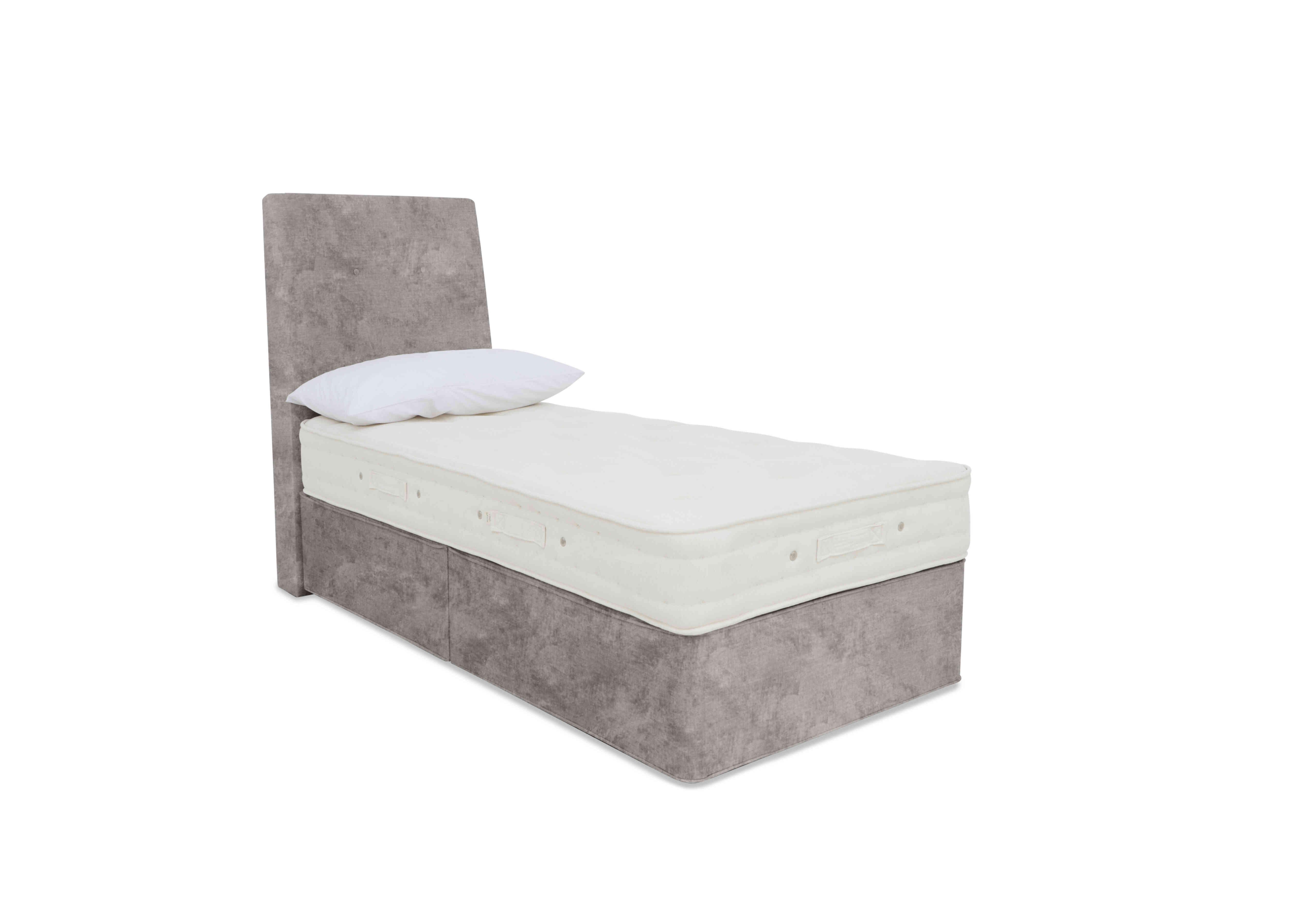 Luxury Firm 1 Divan Set in Daytona Silver on Furniture Village